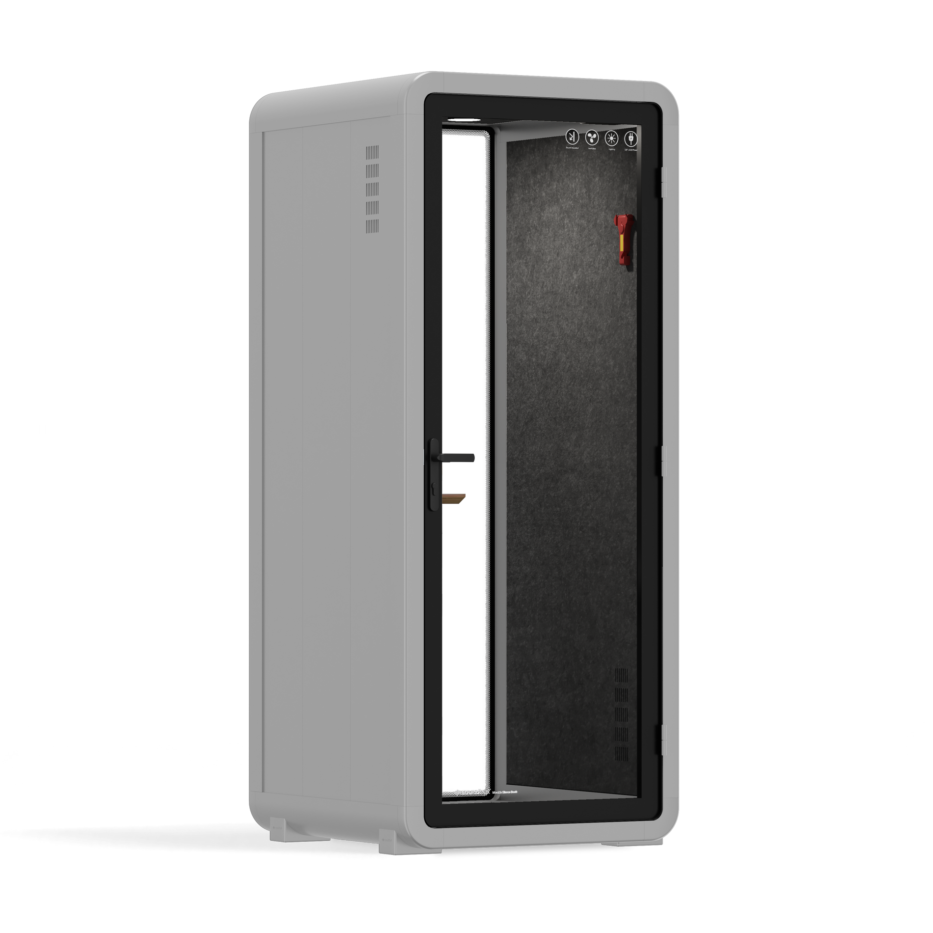 Office Pod Quell+ AcousticLight Grey / No Furniture / Dark Grey