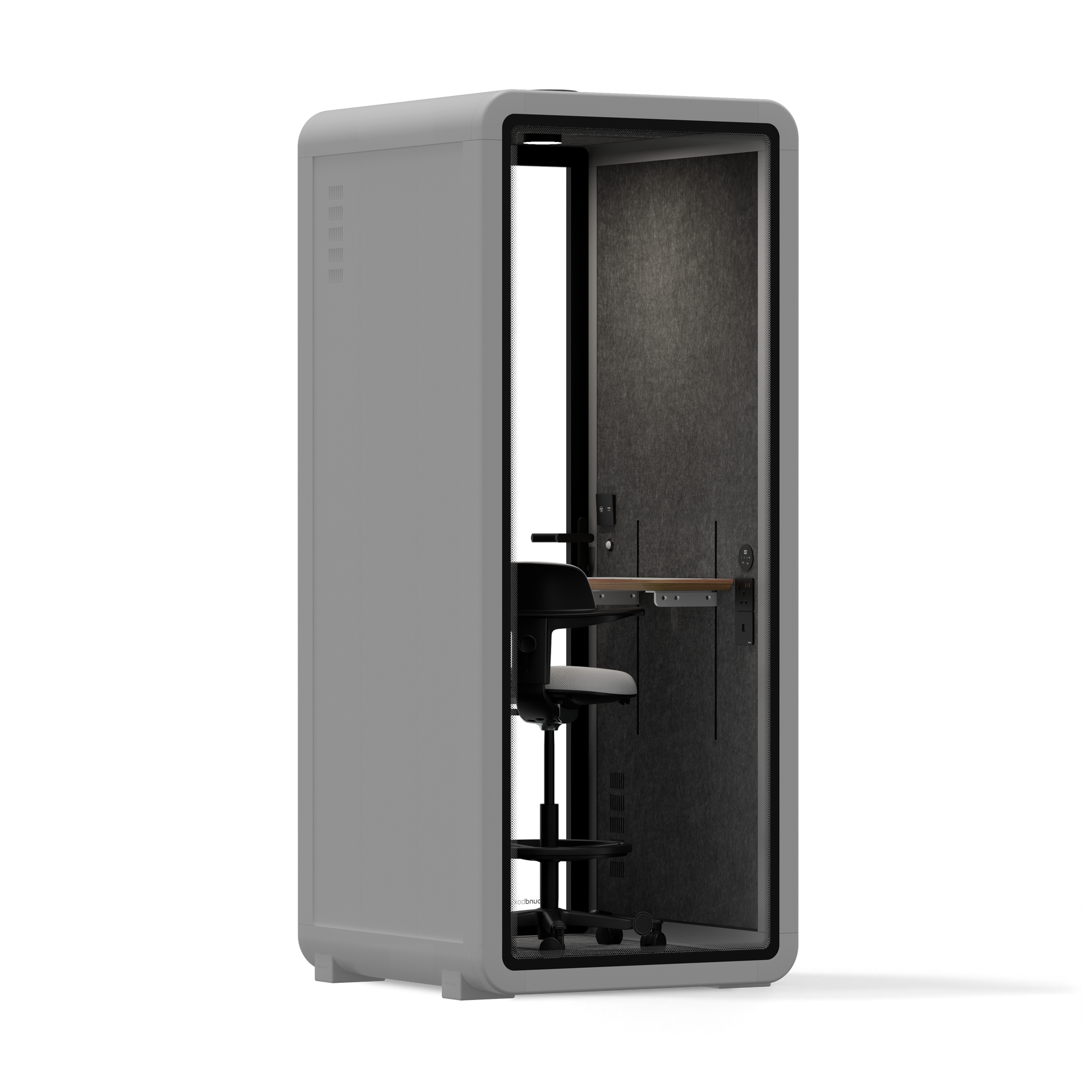 Office Pod Quell+ AcousticLight Grey / With Furniture / Dark Grey