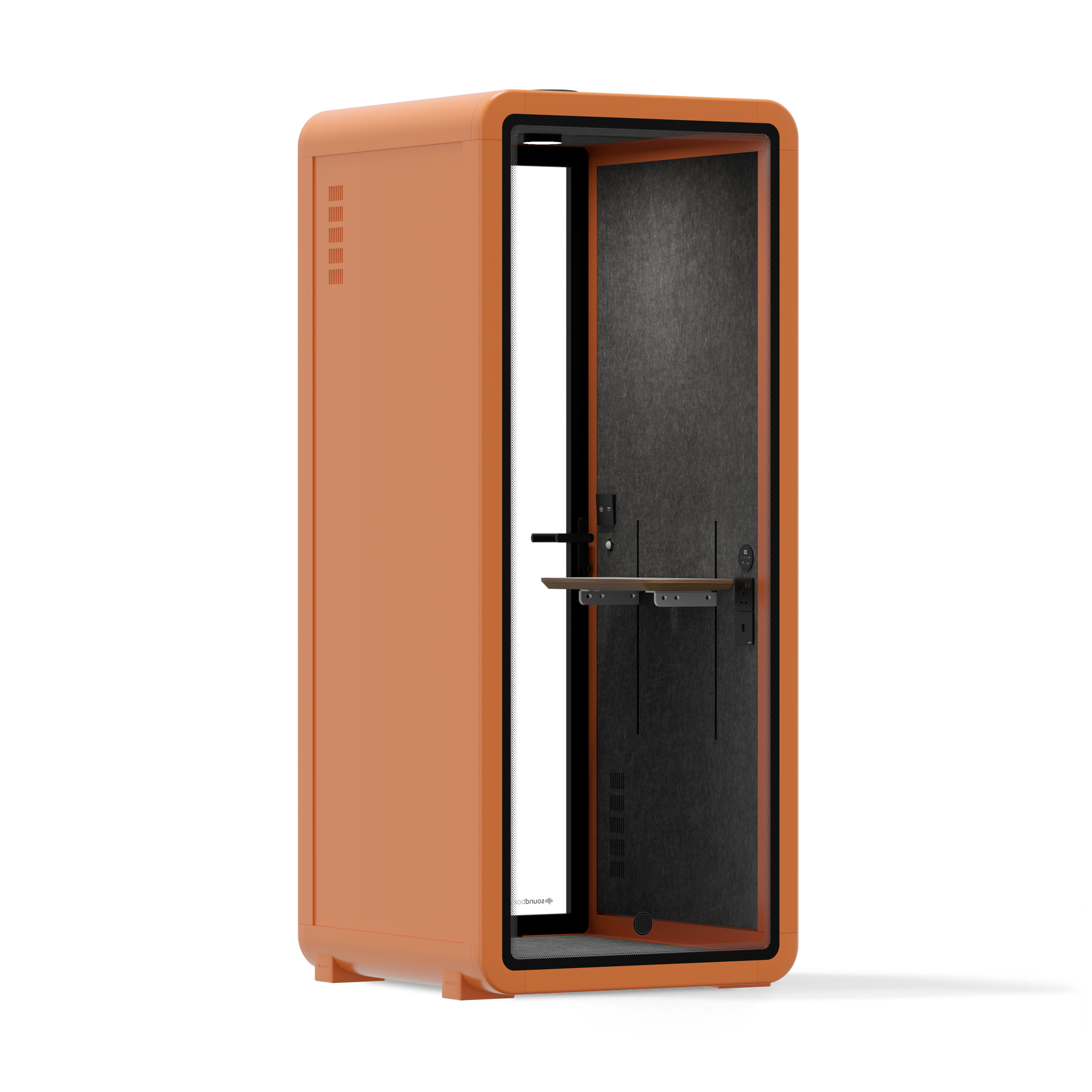 Office Pod Quell+ AcousticOrange / No Furniture / Dark Grey