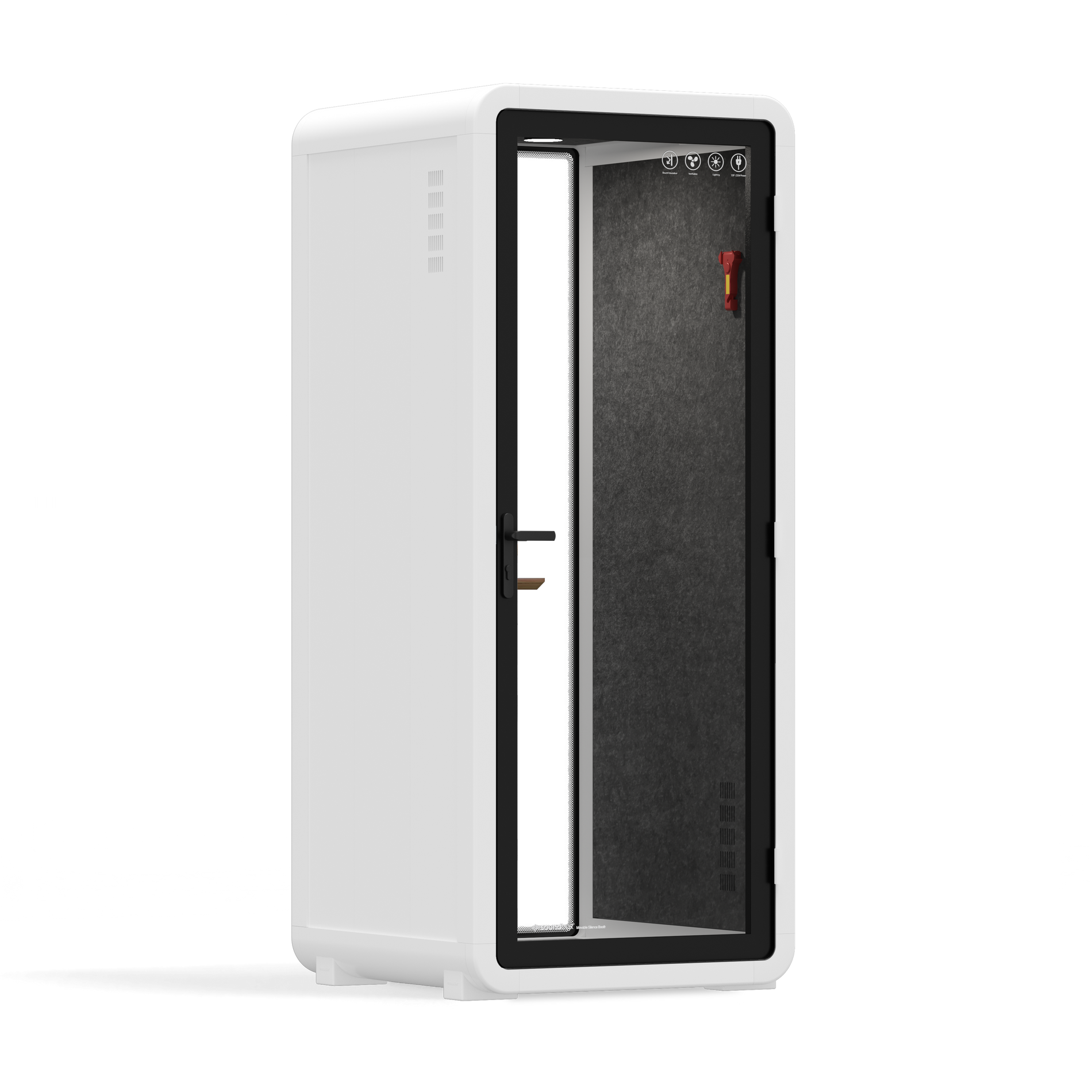 Office Pod Quell+ AcousticWhite / No Furniture / Dark Grey