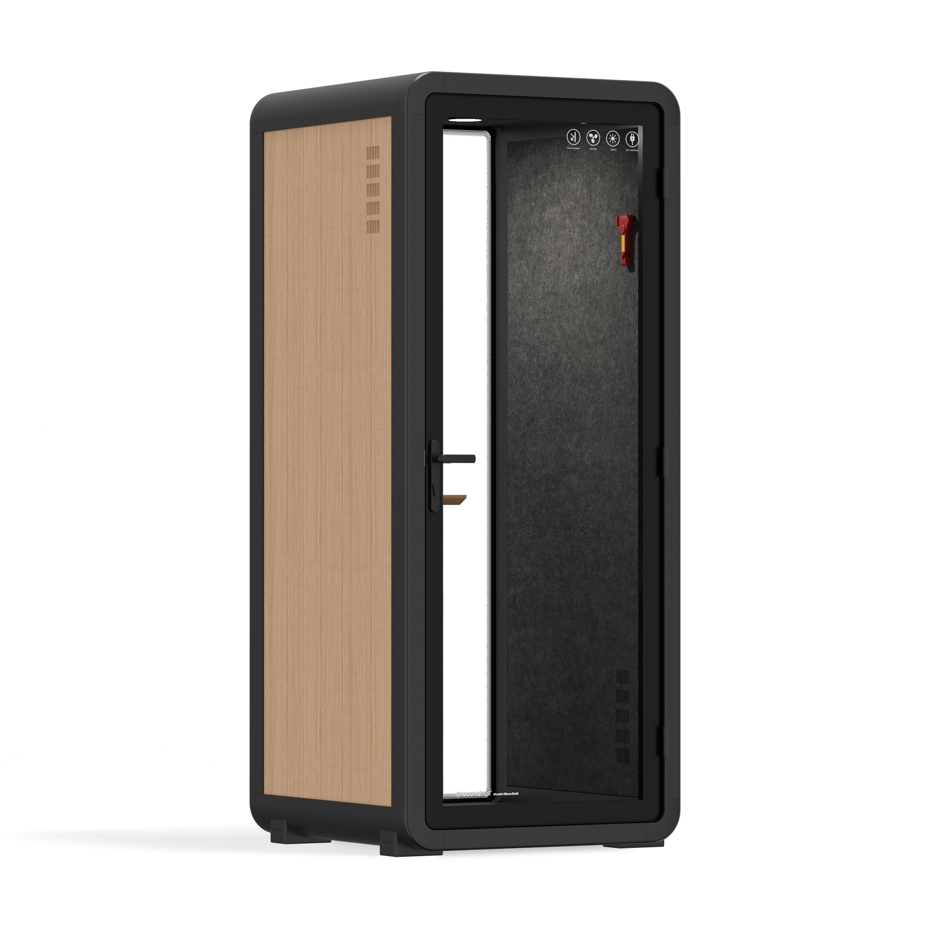 Office Pod Quell+ AcousticWooden / No Furniture / Dark Grey