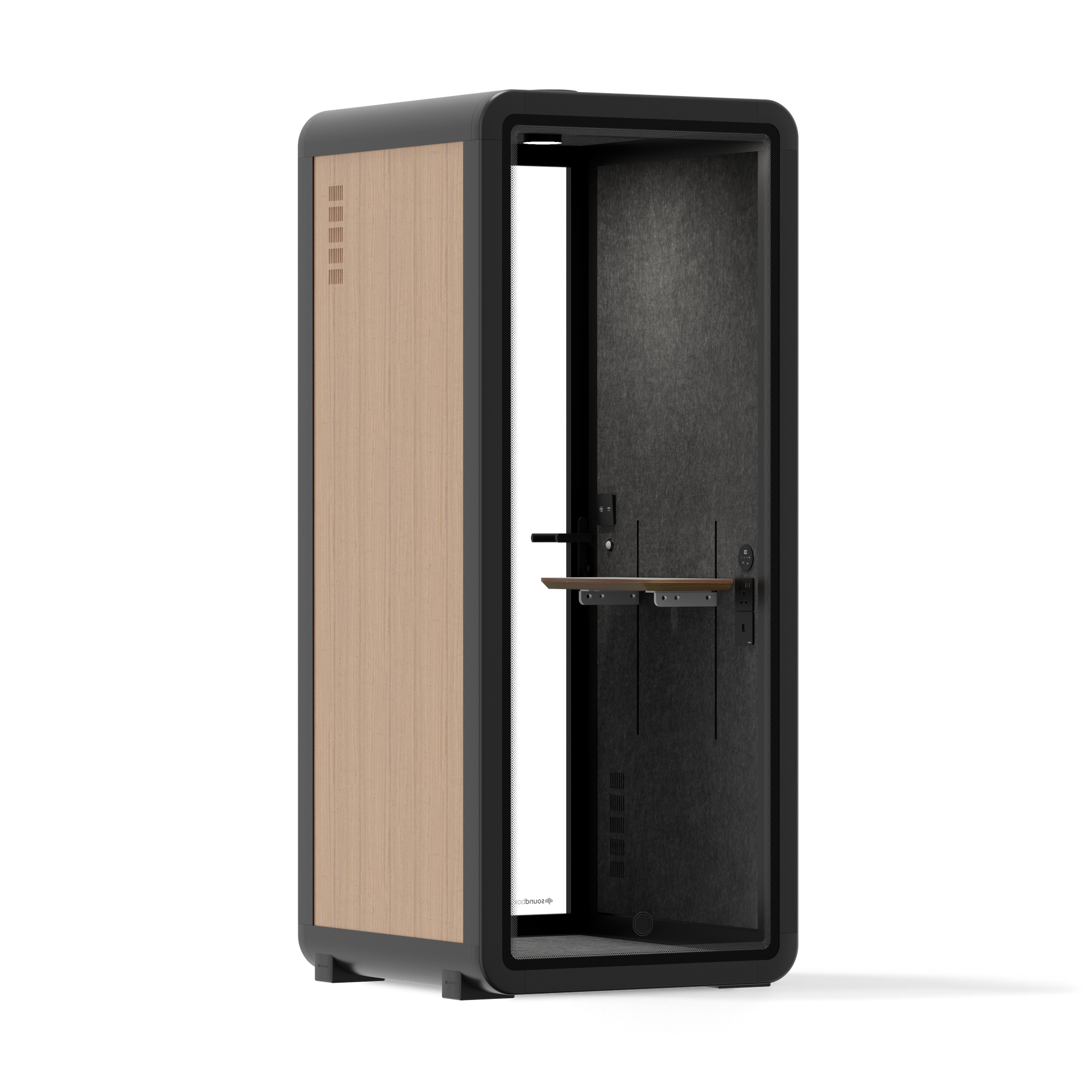 Office Pod Quell+ AcousticWooden / No Furniture / Dark Grey