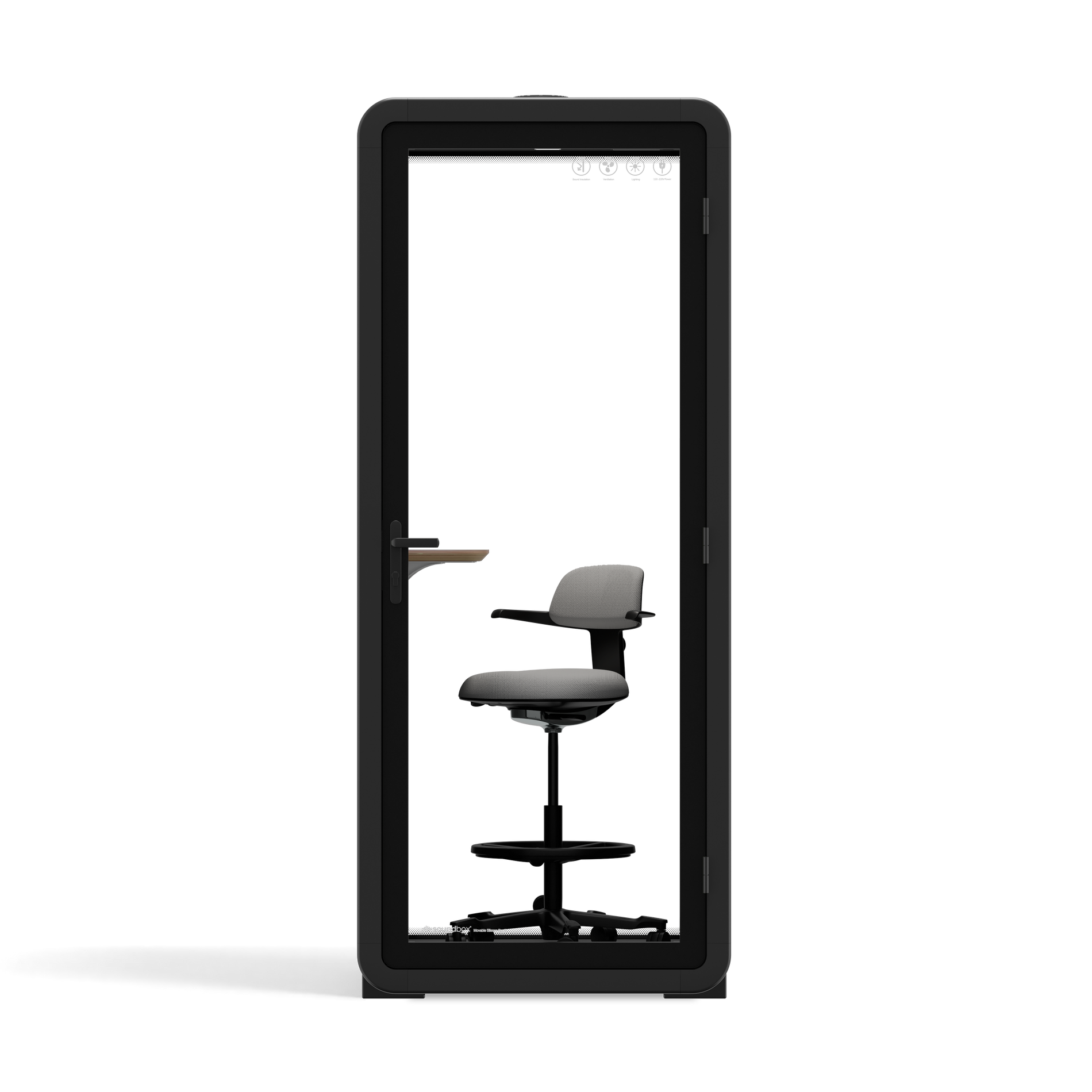 Ufficio Pod Quell+ AcusticaAntracite / Con mobili / Grigio scuro