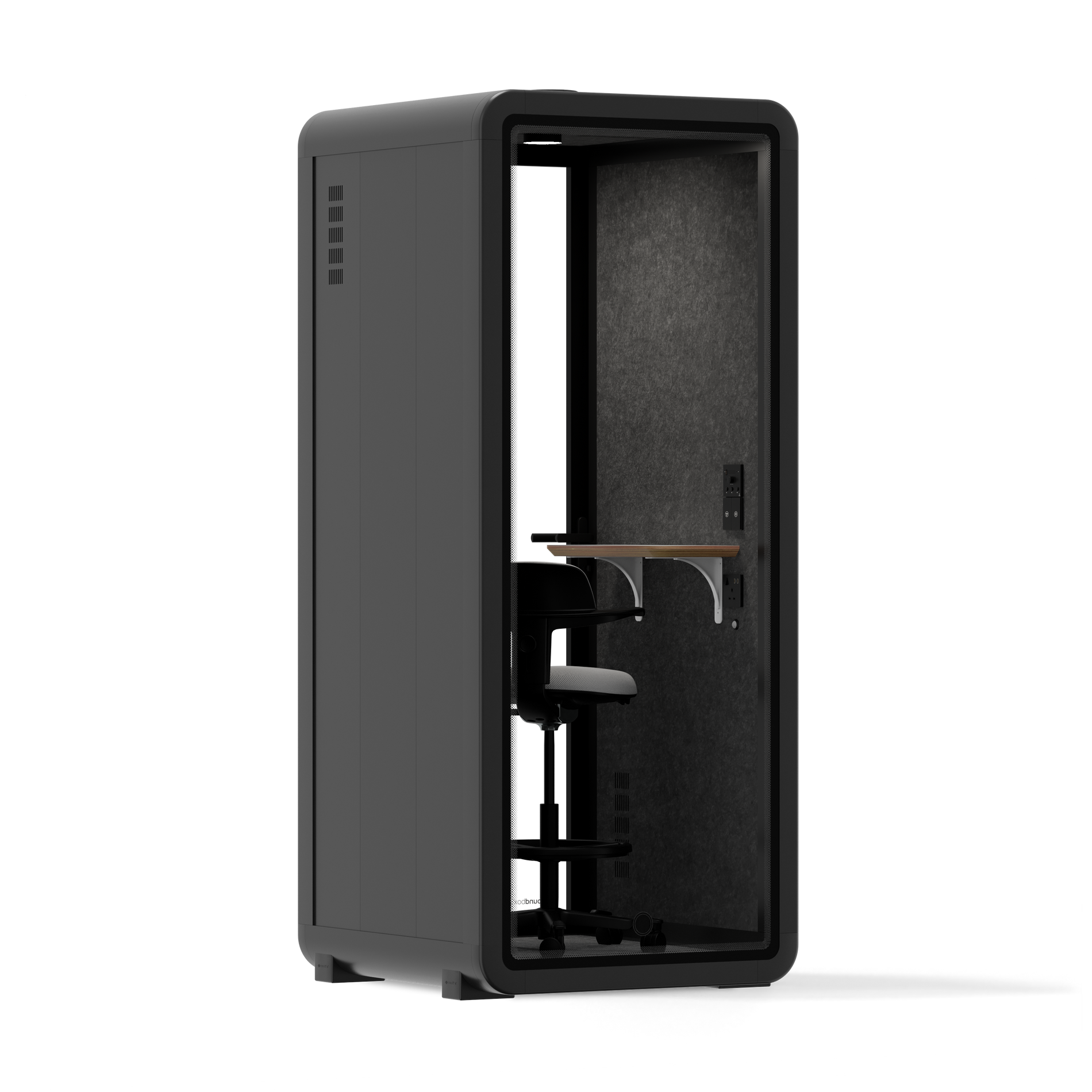 Ufficio Pod Quell+ AcusticaAntracite / Con mobili / Grigio scuro