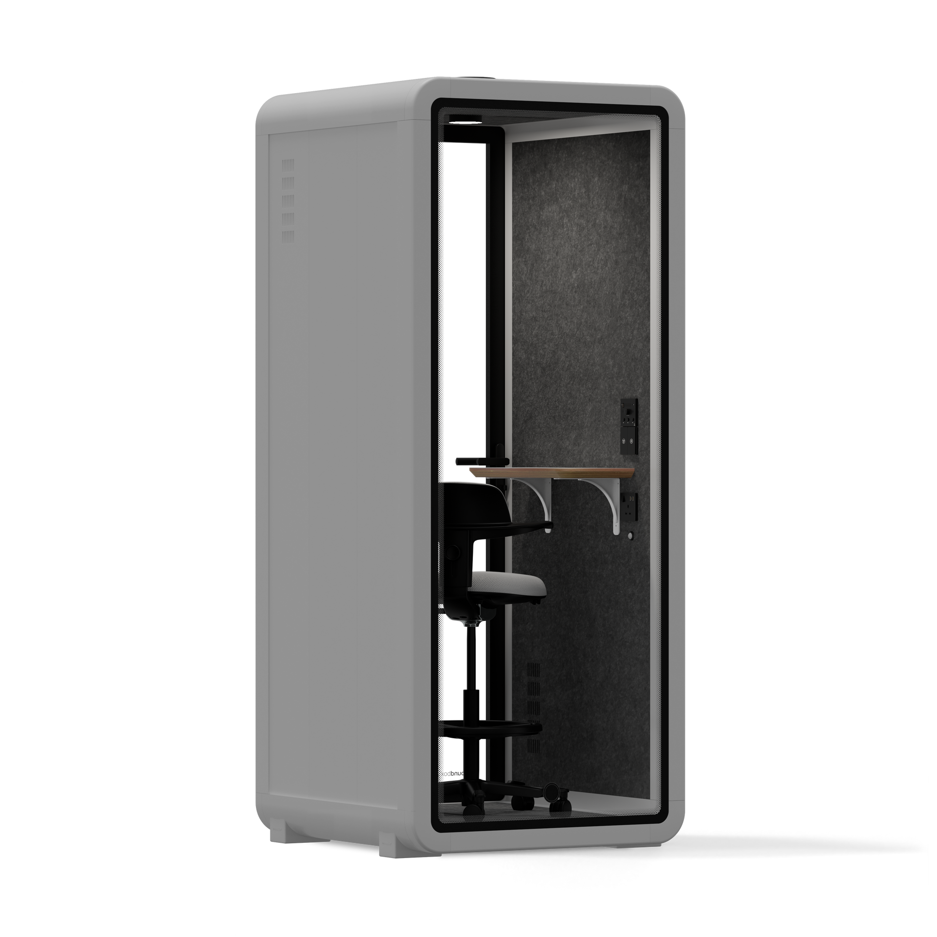 Ufficio Pod Quell+ AcusticaGrigio chiaro / Con mobili / Grigio scuro