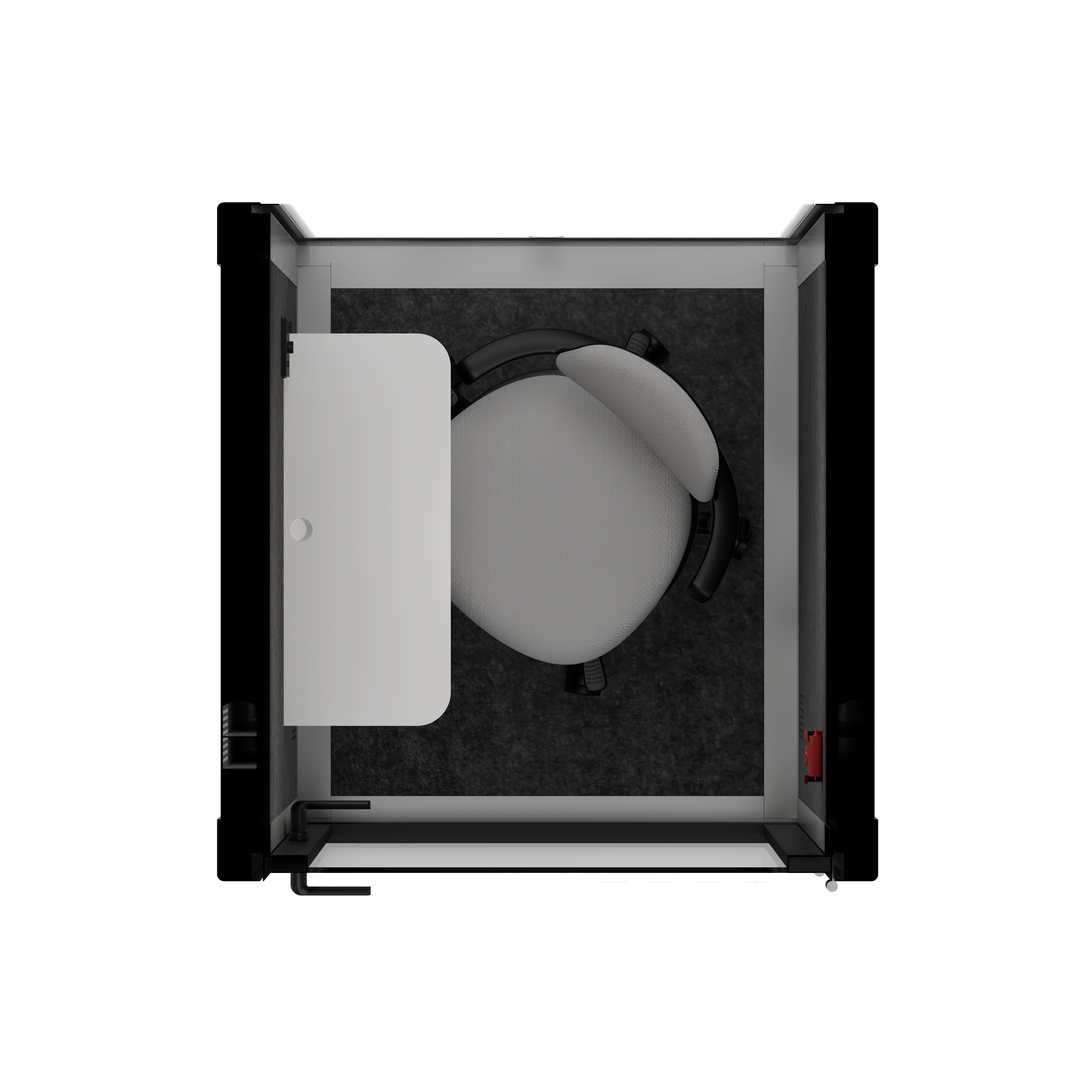 Ufficio Pod Quell+ AcusticaGrigio chiaro / Con mobili / Grigio scuro
