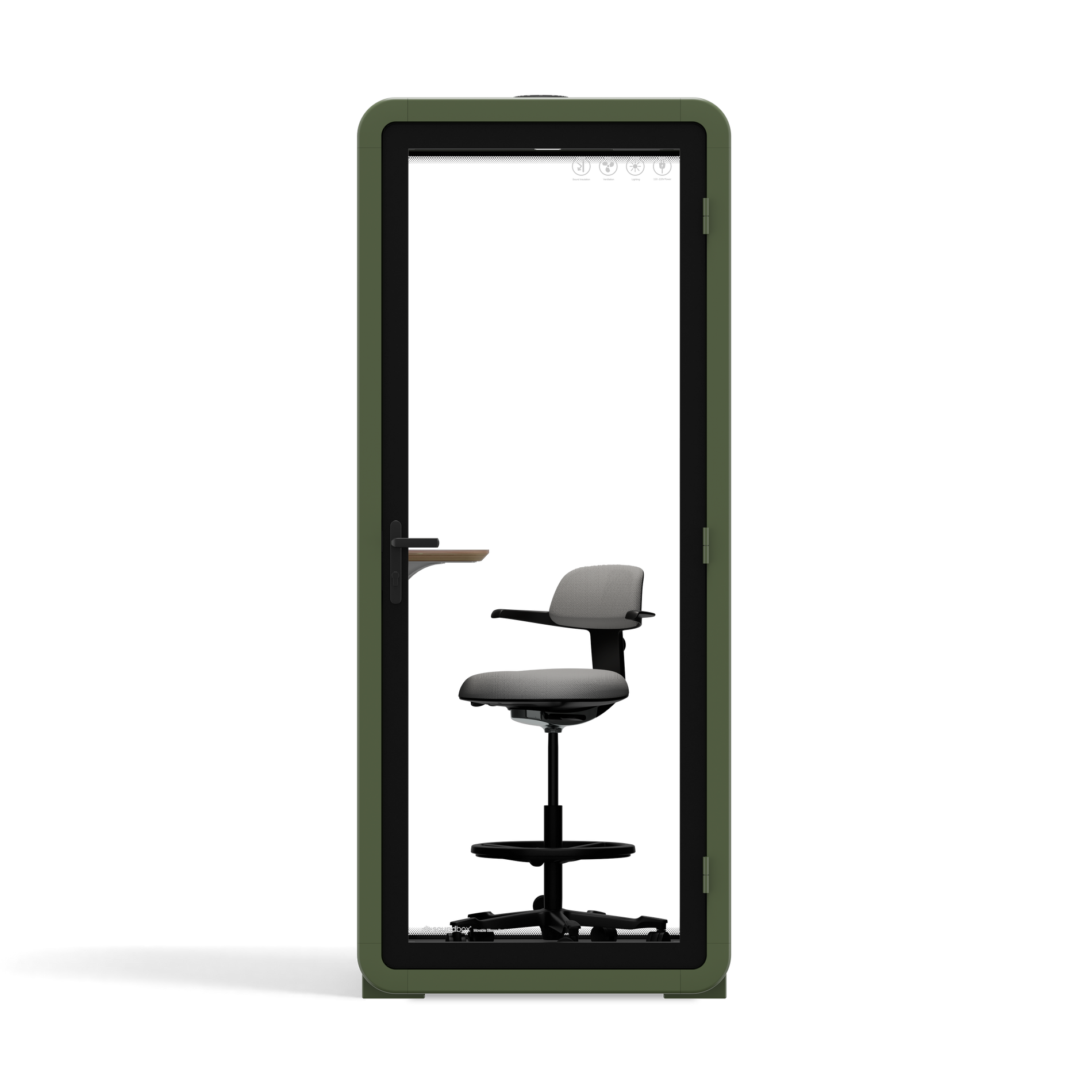 Ufficio Pod Quell+ AcusticaVerde / Con mobili / Grigio scuro