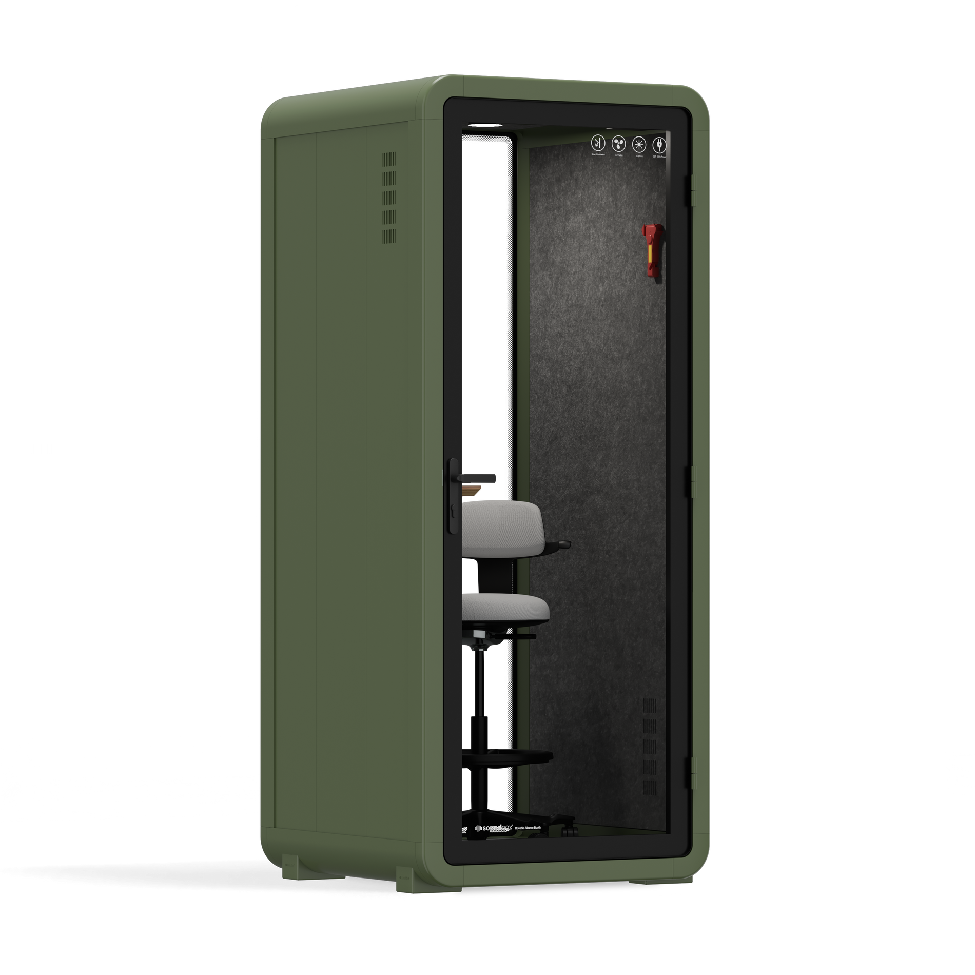 Ufficio Pod Quell+ AcusticaVerde / Con mobili / Grigio scuro