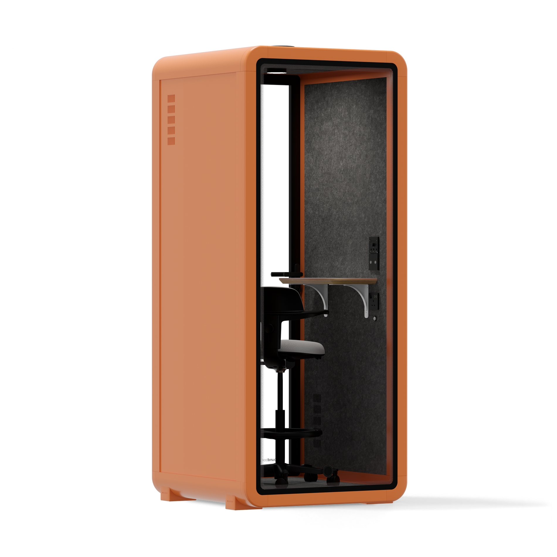 Ufficio Pod Quell+ AcusticaArancione / Con mobili / Grigio scuro
