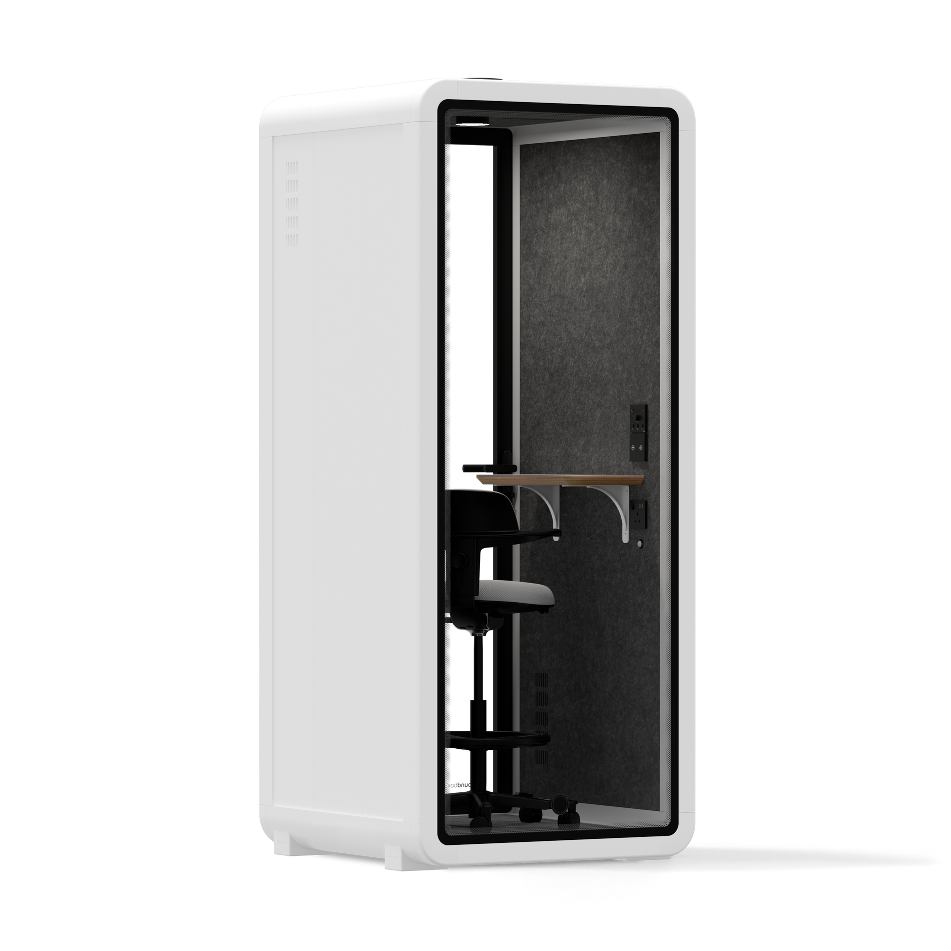Ufficio Pod Quell+ AcusticaBianco / Con mobili / Grigio scuro