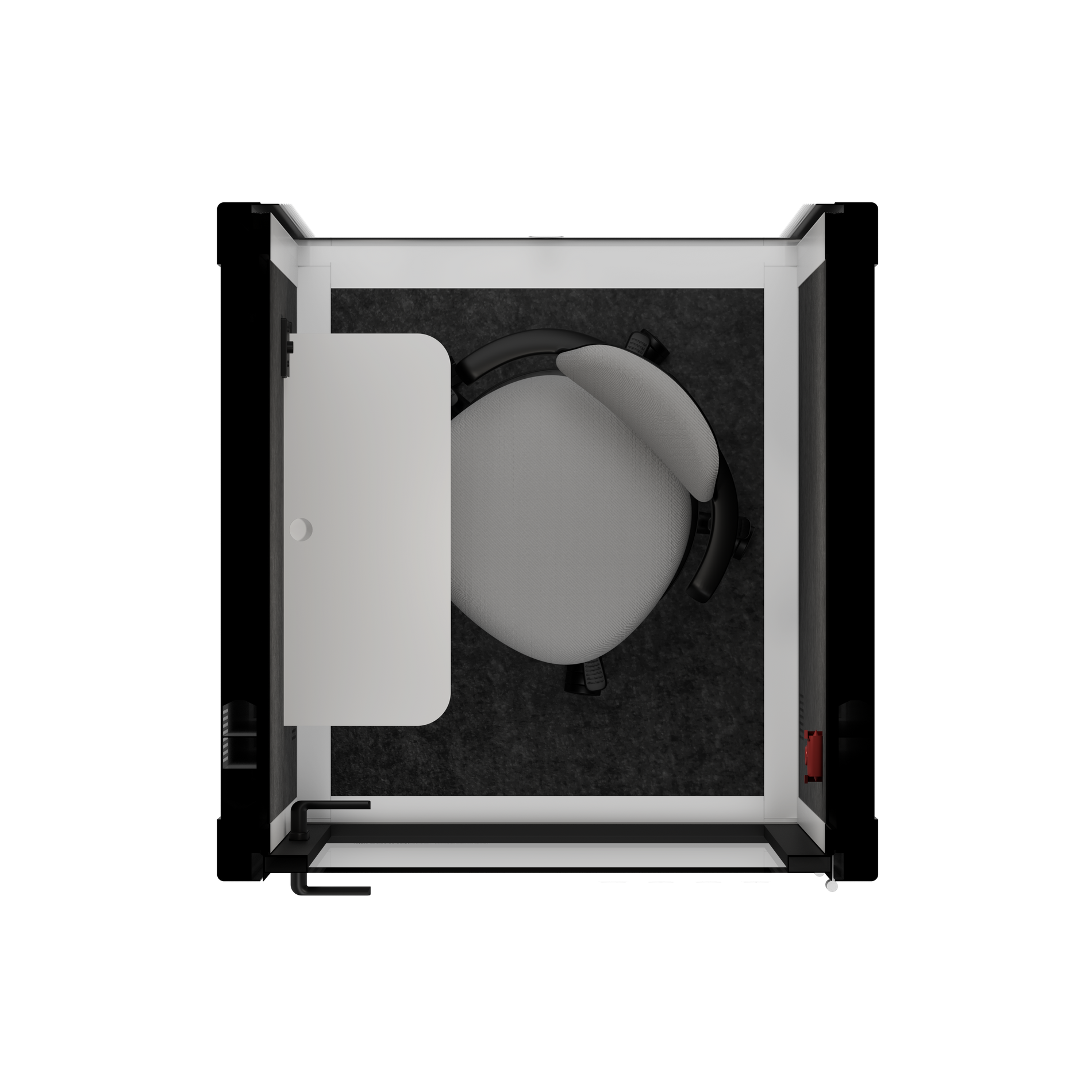 Ufficio Pod Quell+ AcusticaBianco / Con mobili / Grigio scuro