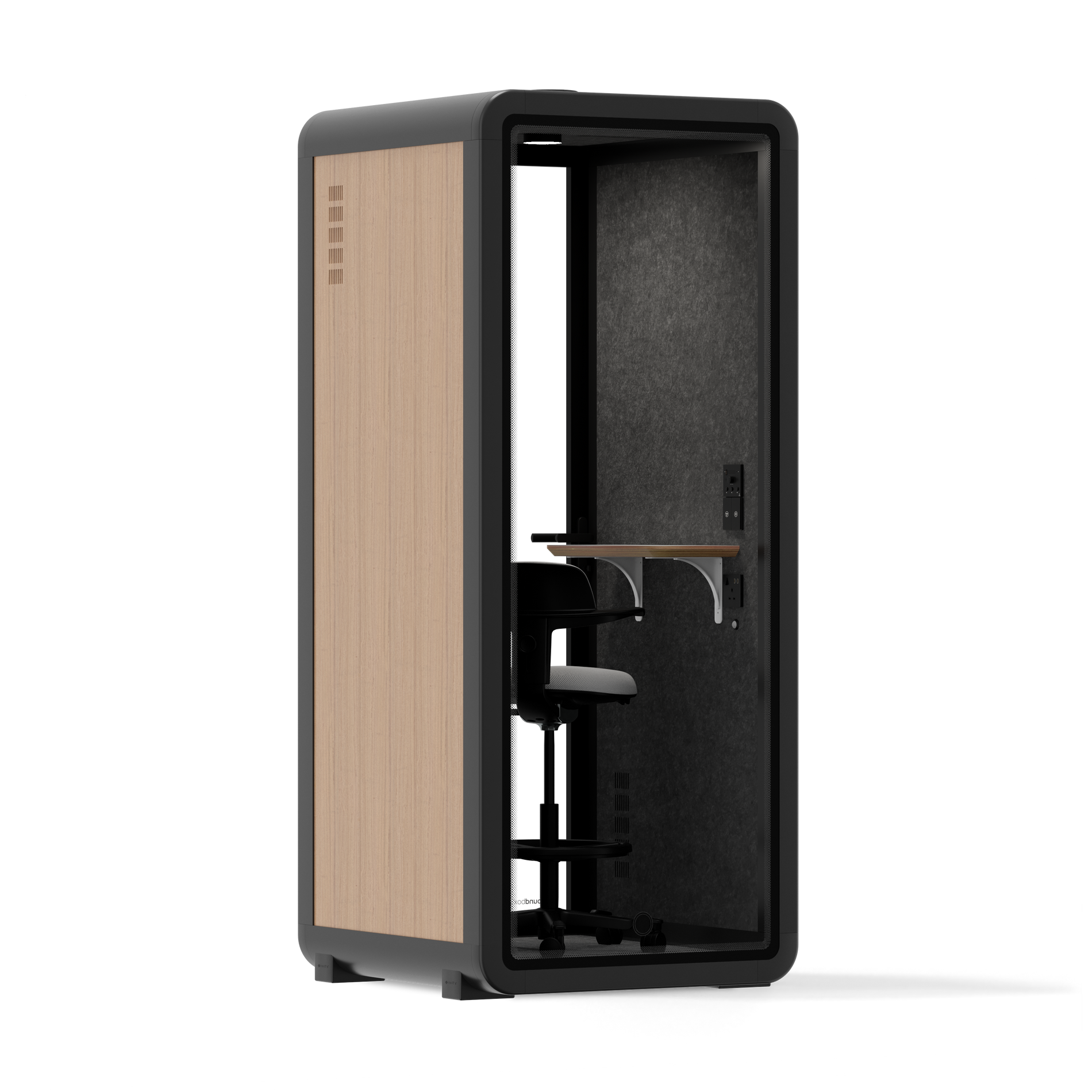 Ufficio Pod Quell+ AcusticaLegno / Con mobili / Grigio scuro