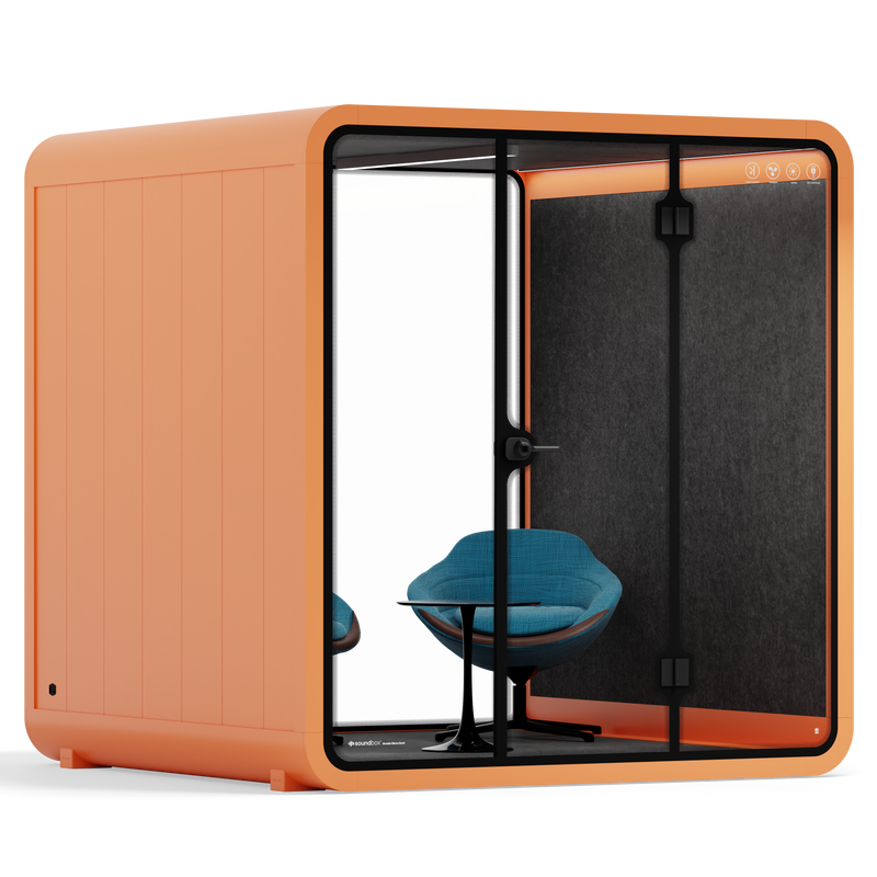 Besprechungskabine Quell - 6 PersonenOrange / Dark Grey / Furniture Set 2