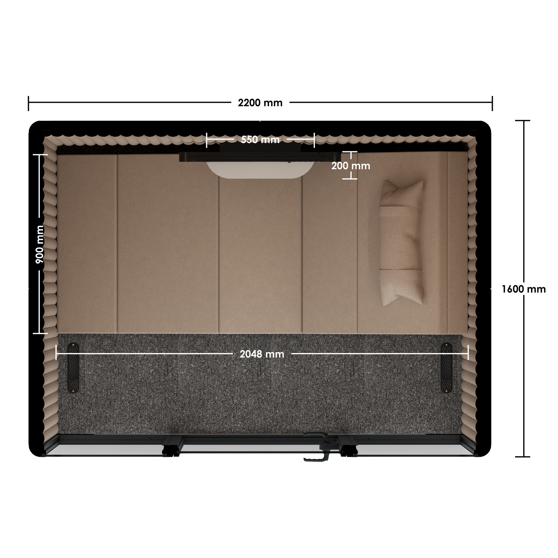 Omni SleepGabriel Medley Deep Rouge / Light Grey Pet Board