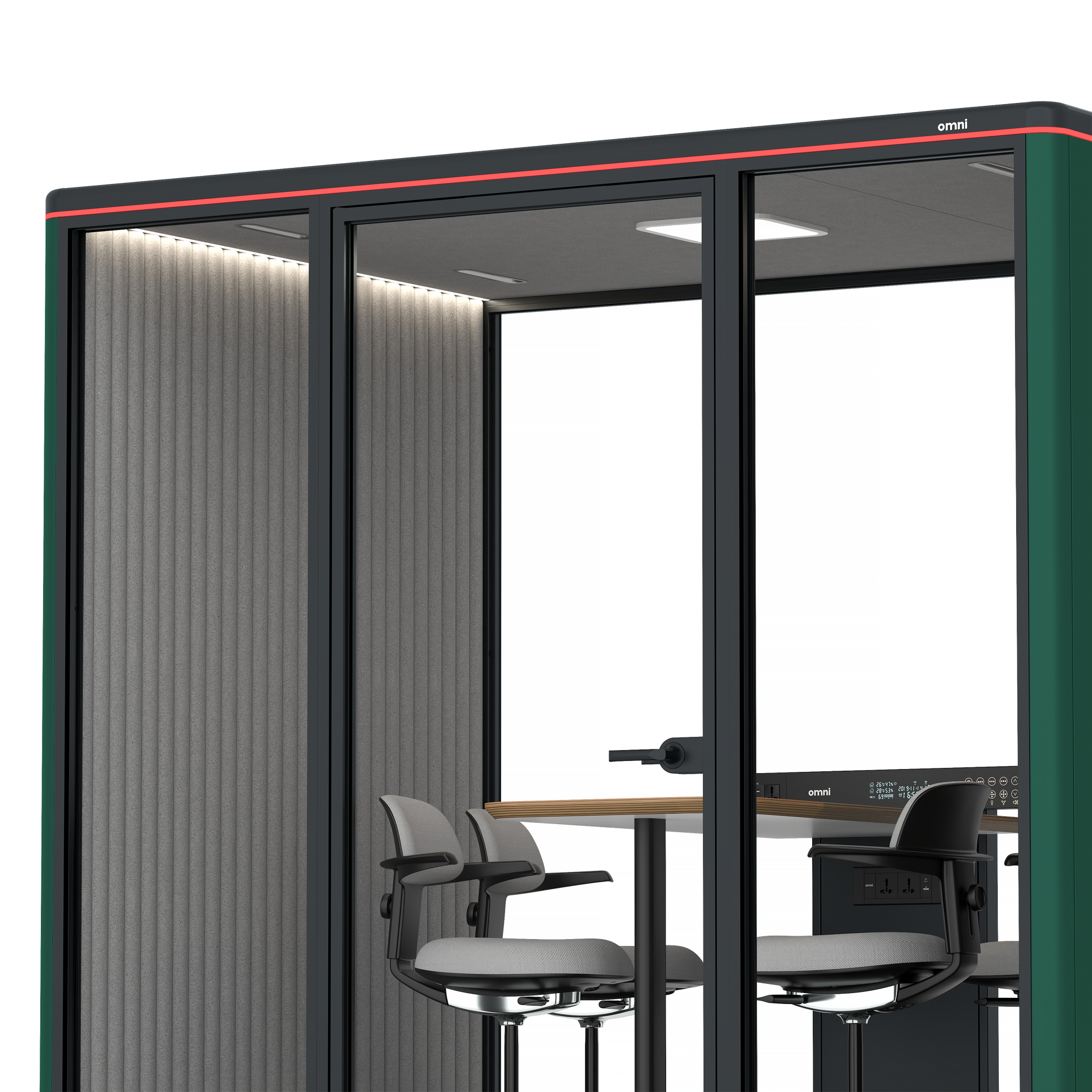 Omni SixSofa / RAL Moss Green / Grey Corrugated