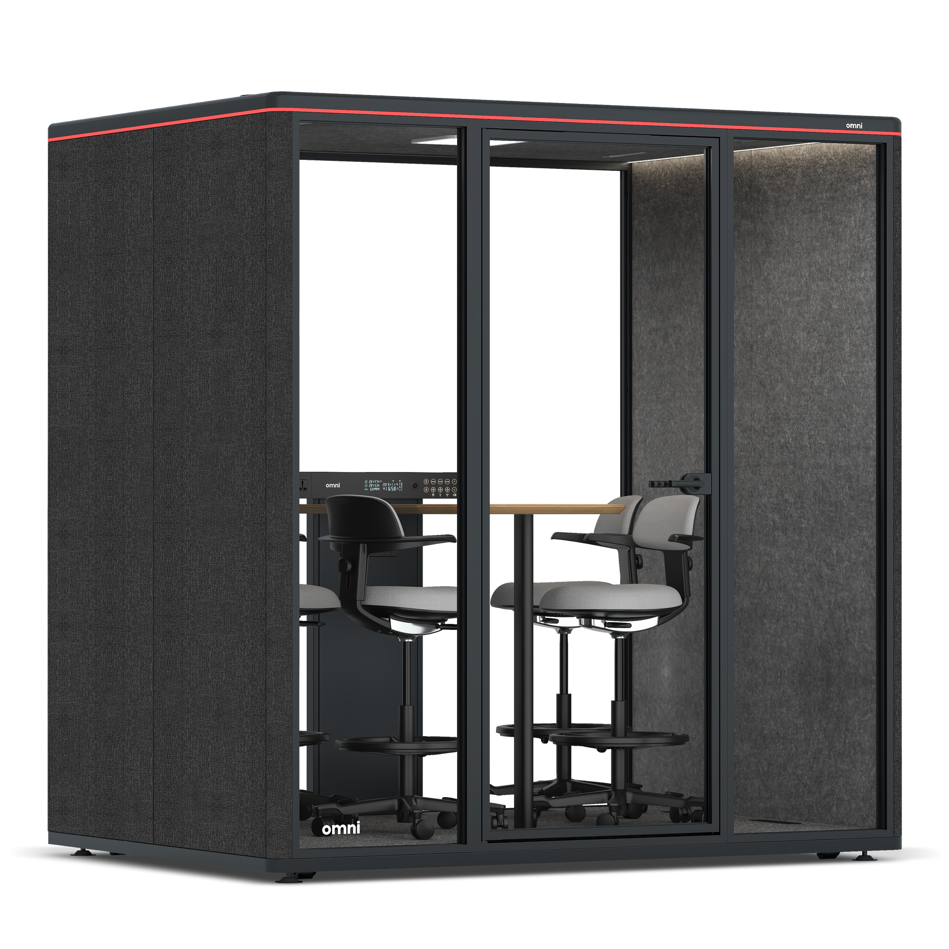 Omni FourCounter Meeting Table / Gabriel Medley Black / #615f5d