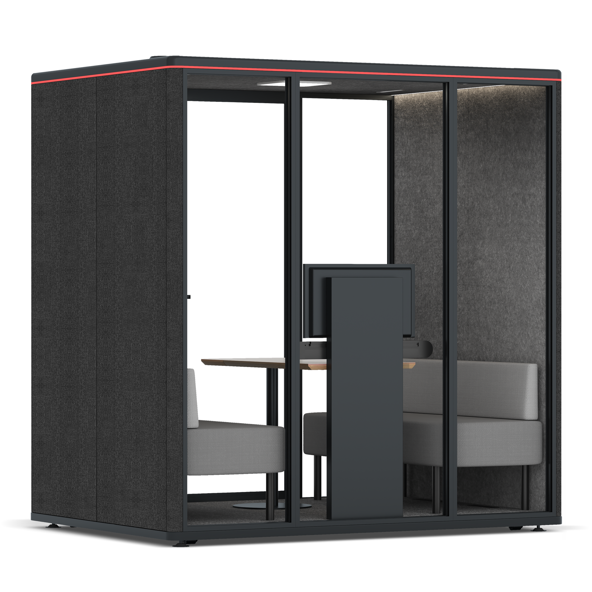 Omni FourSofa (+ Monitor Stand) / Gabriel Medley Black / #615f5d