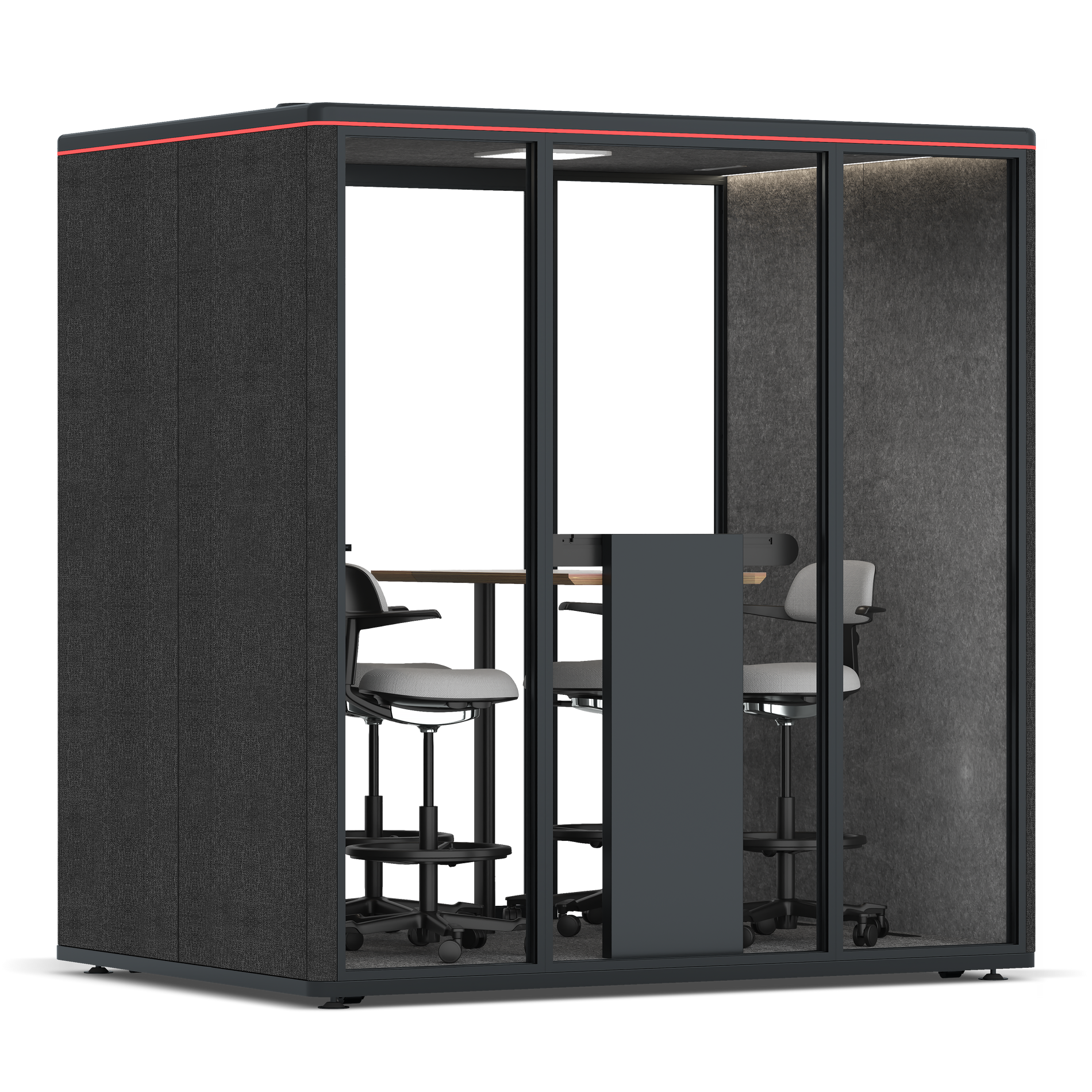 Omni FourCounter Meeting Table / Gabriel Medley Black / #615f5d