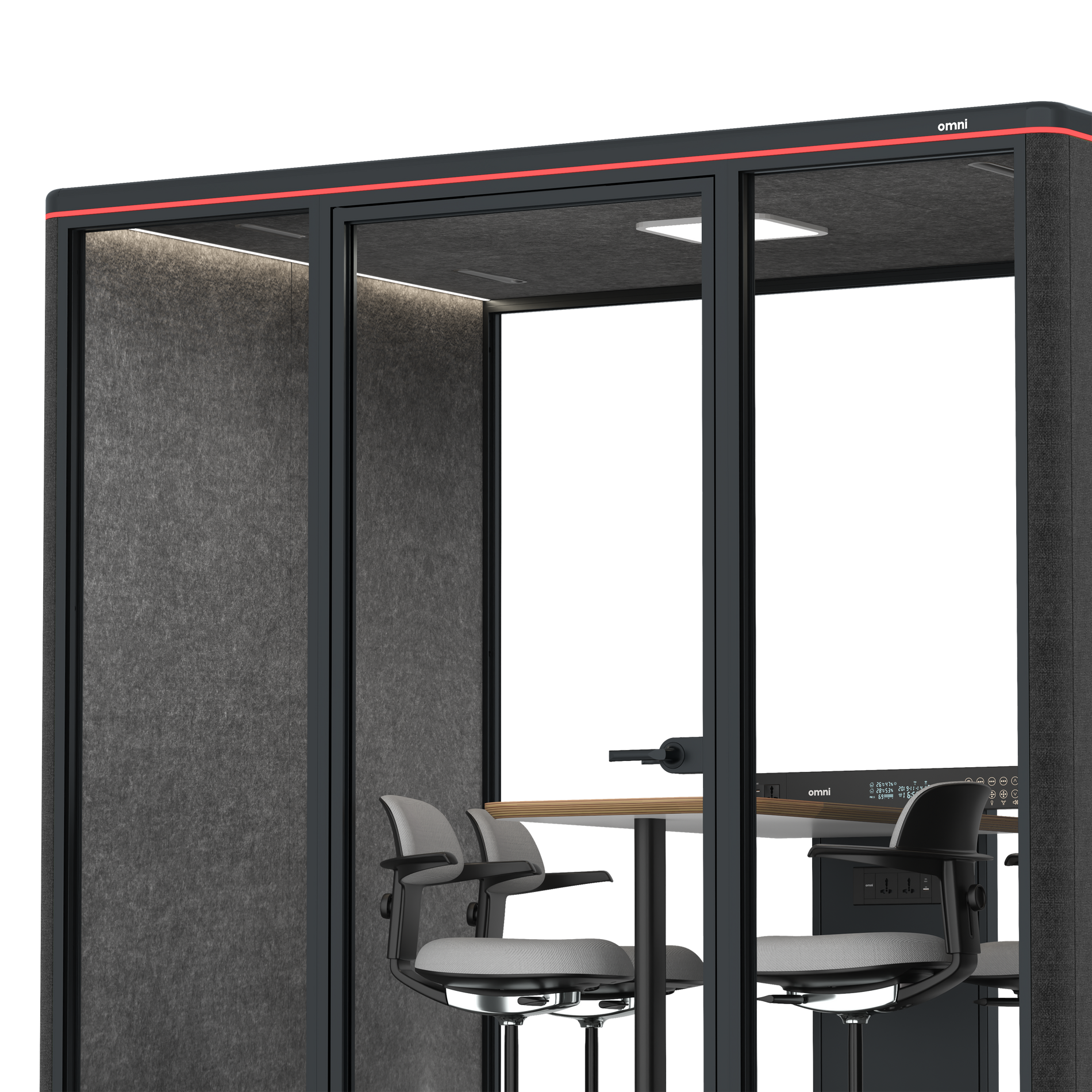 Omni FourCounter Meeting Table / Gabriel Medley Black / #615f5d