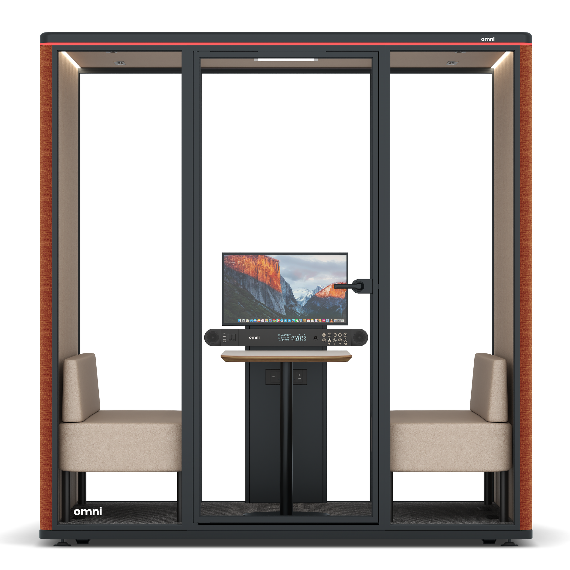 Omni FourSofa (+ Monitor Stand) / Bloody Orange / #a18e7e