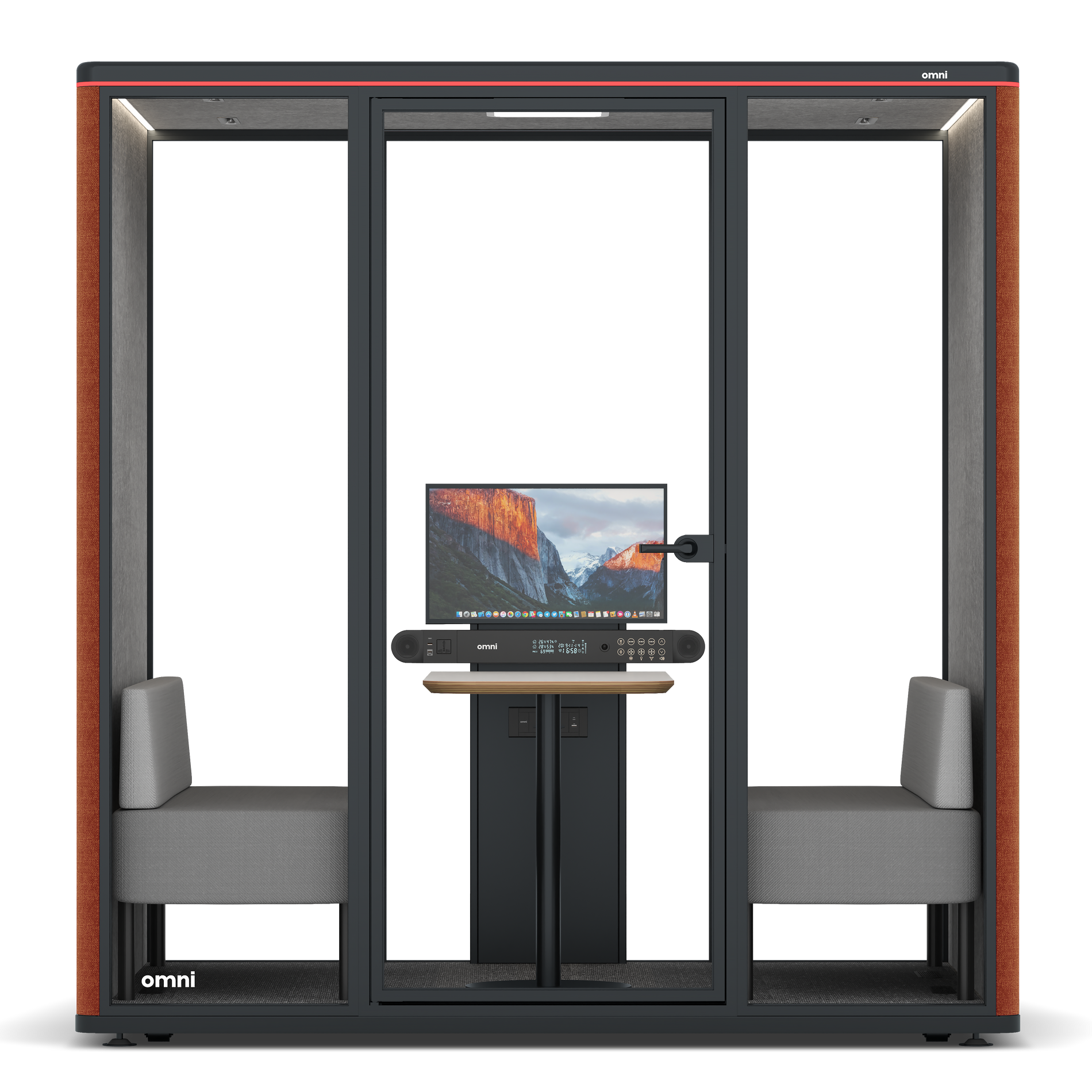 Omni FourSofa (+ Monitor Stand) / Bloody Orange / #a49f98