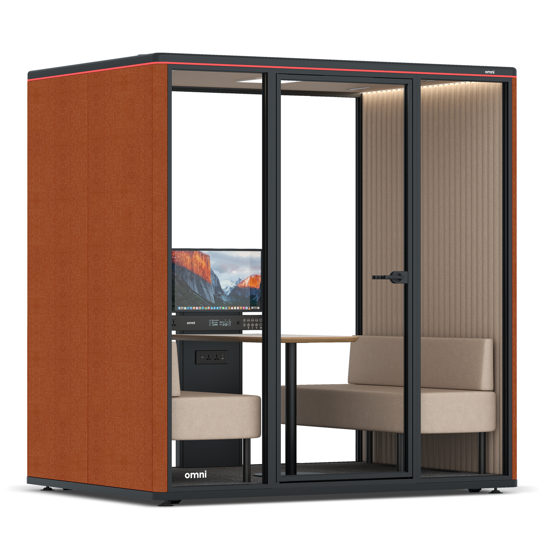 Omni FourSofa (+ Monitor Stand) / Bloody Orange / #a18e7e