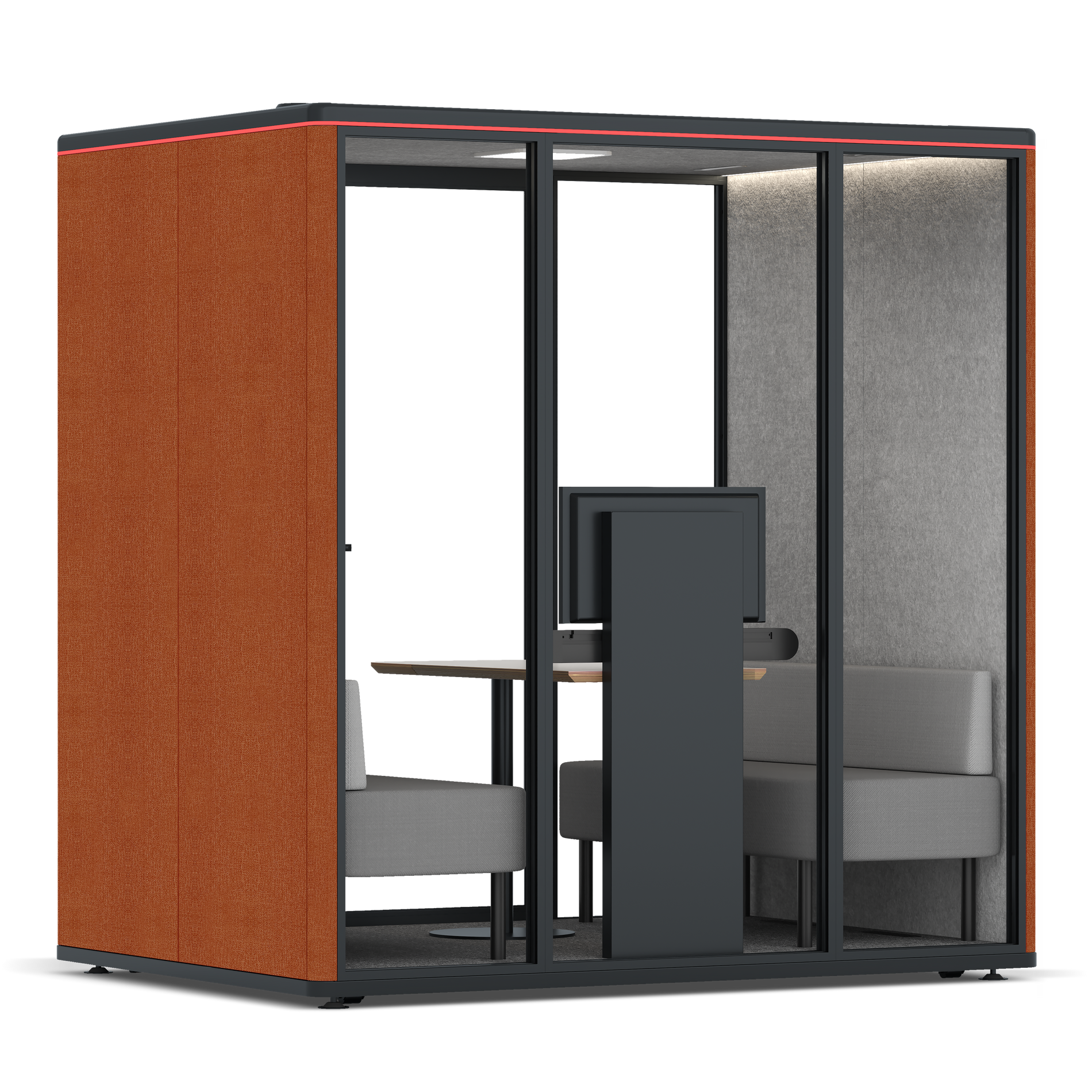 Omni FourSofa (+ Monitor Stand) / Bloody Orange / #a49f98