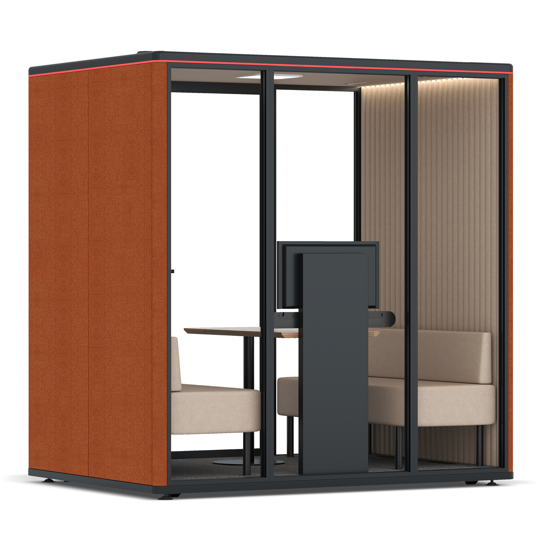 Omni FourSofa (+ Monitor Stand) / Bloody Orange / #a18e7e