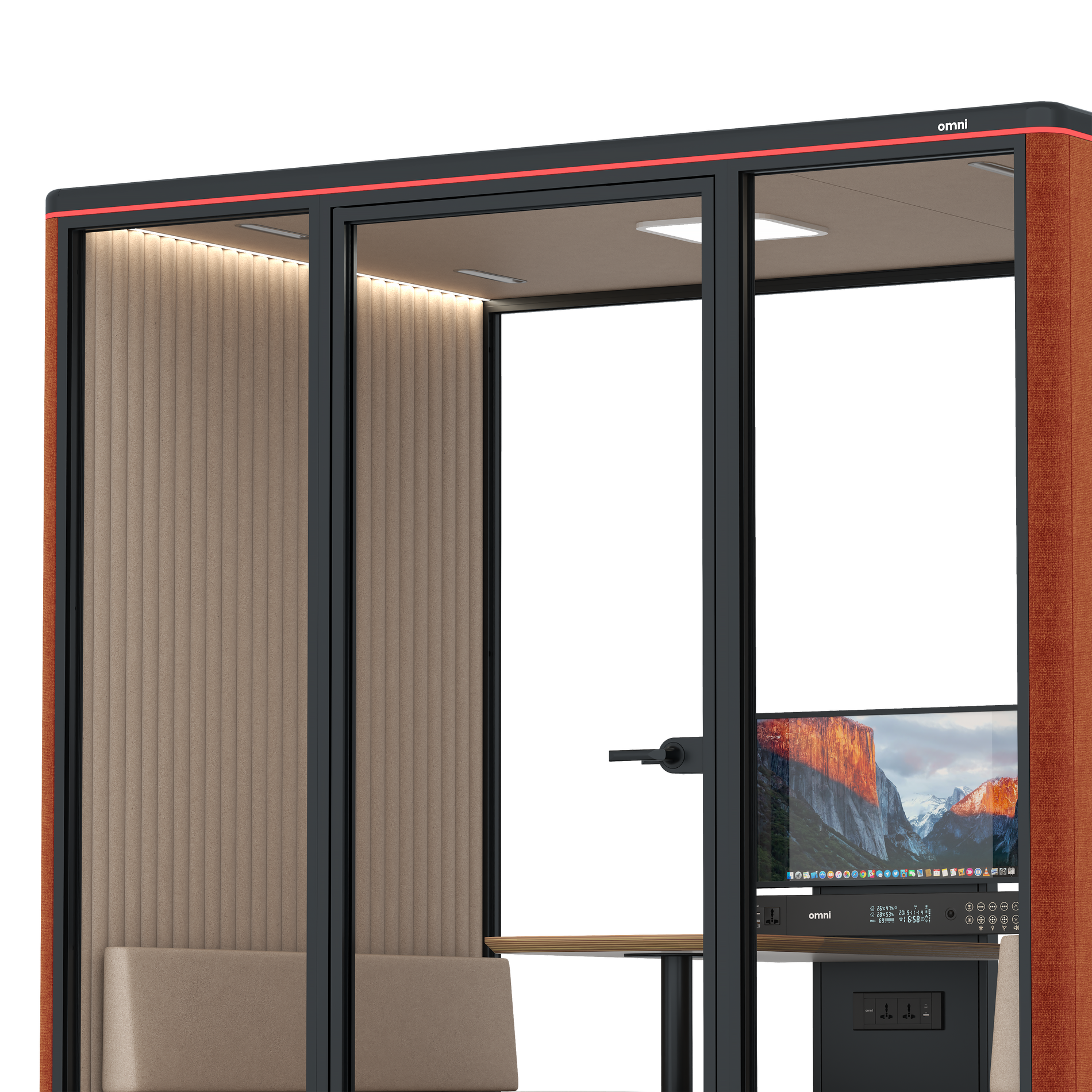 Omni FourSofa (+ Monitor Stand) / Bloody Orange / #a18e7e