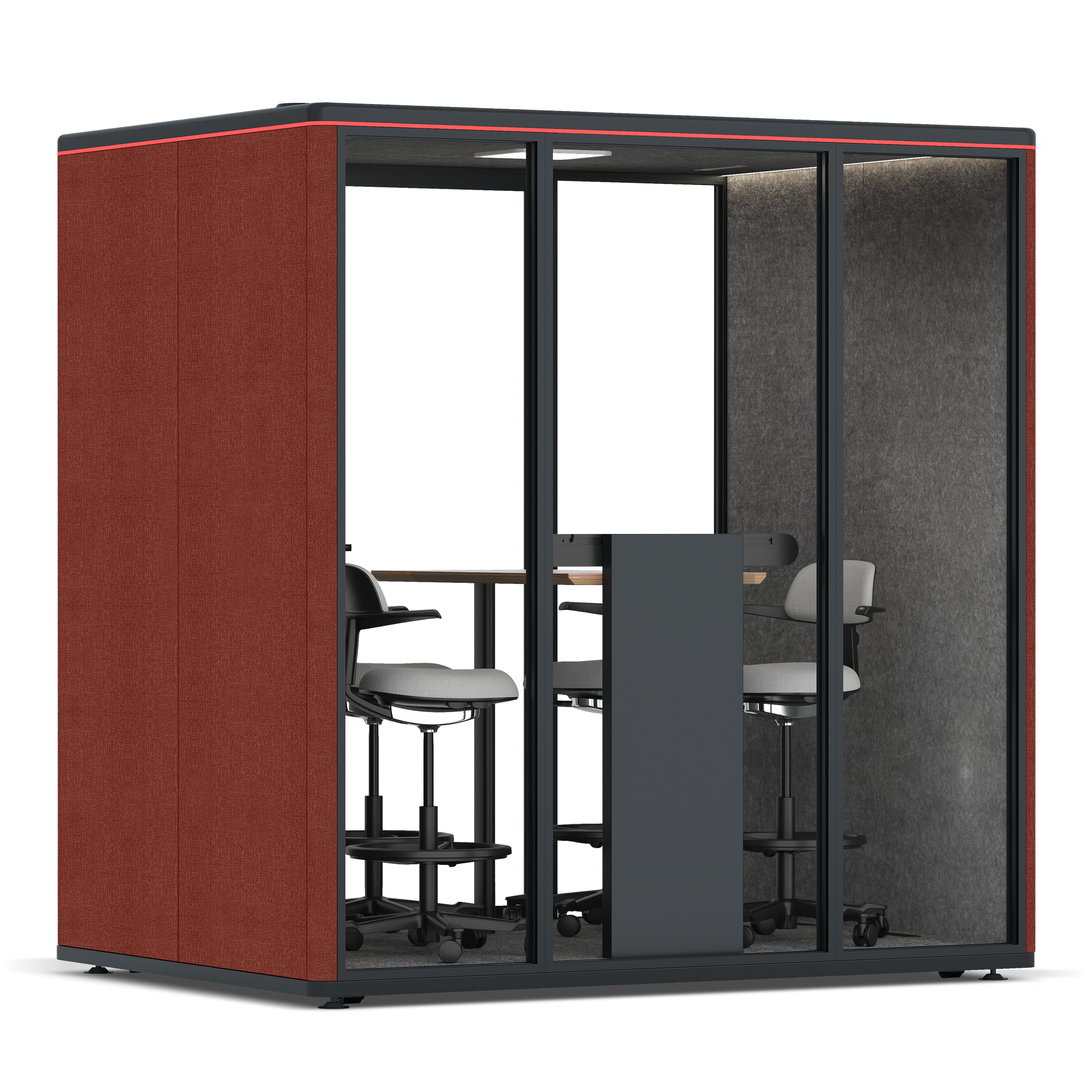 Omni FourCounter Meeting Table / Gabriel Medley Deep Rouge / #615f5d
