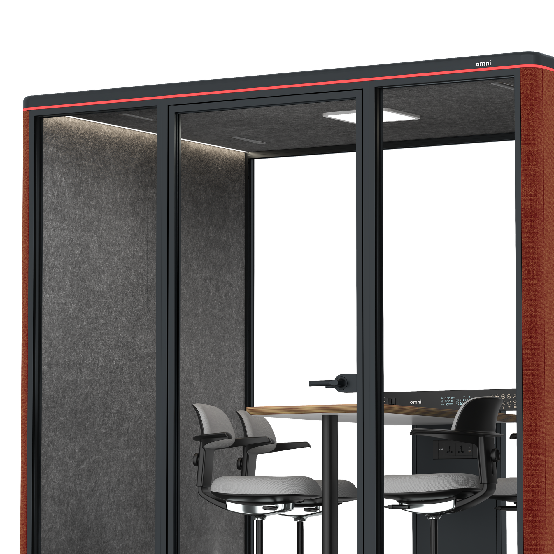 Omni FourCounter Meeting Table / Gabriel Medley Deep Rouge / #615f5d