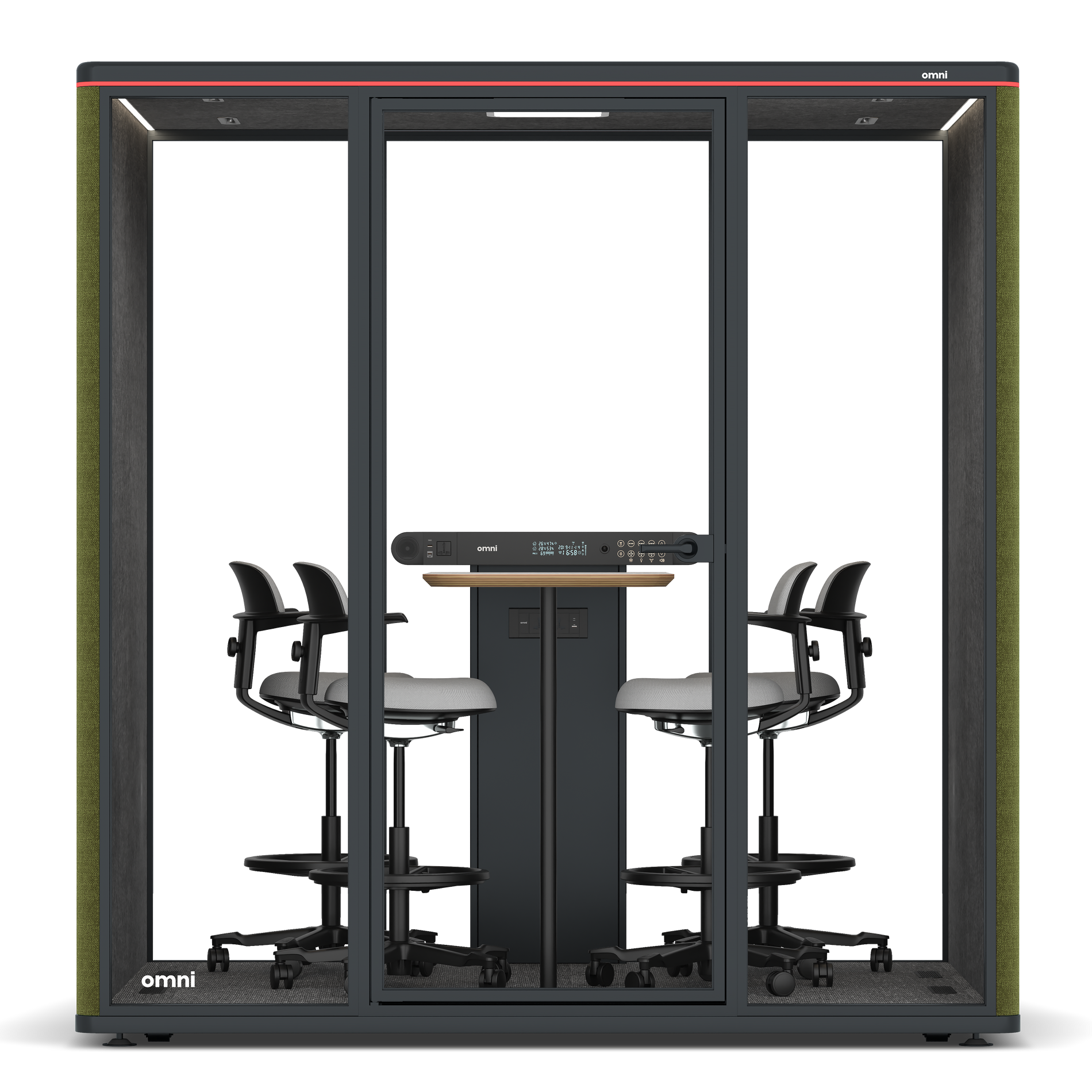 Omni FourCounter Meeting Table / Gabriel Medley Meadow Green / #615f5d