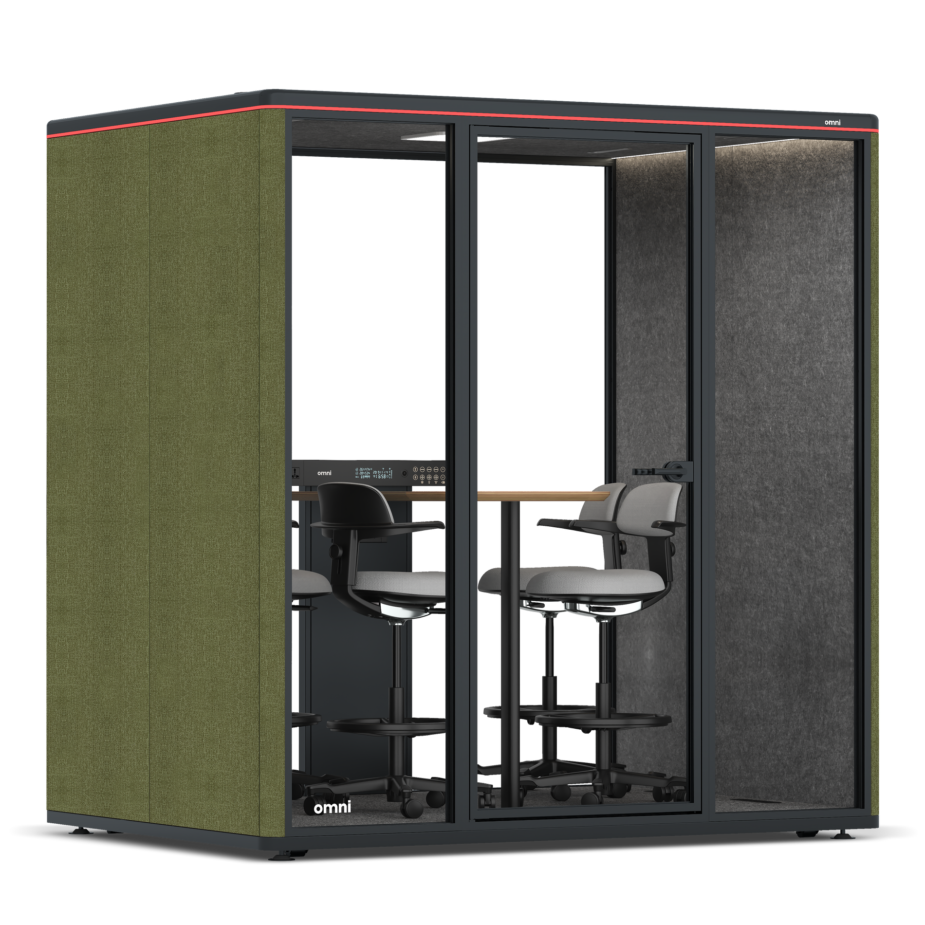 Omni FourCounter Meeting Table / Gabriel Medley Meadow Green / #615f5d