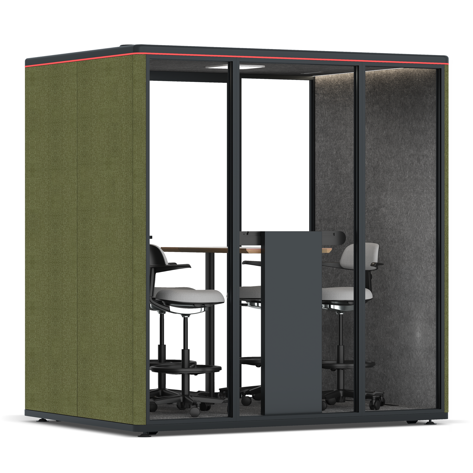 Omni FourCounter Meeting Table / Gabriel Medley Meadow Green / #615f5d