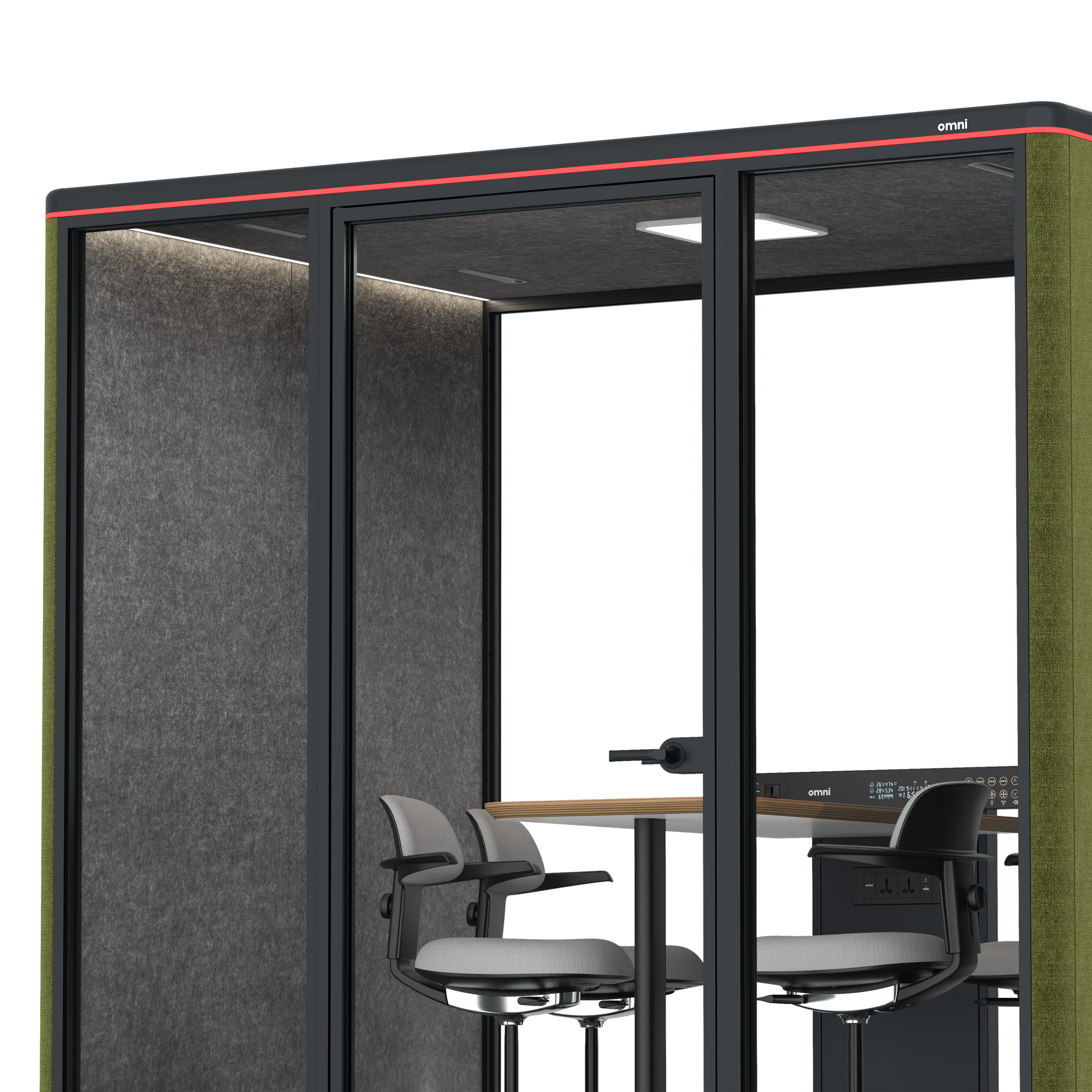 Omni FourCounter Meeting Table / Gabriel Medley Meadow Green / #615f5d
