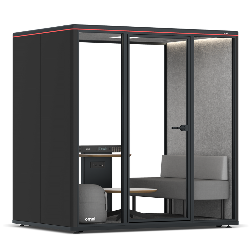 Omni FourLounge / RAL Zwart / Lichtgrijs PET-paneel