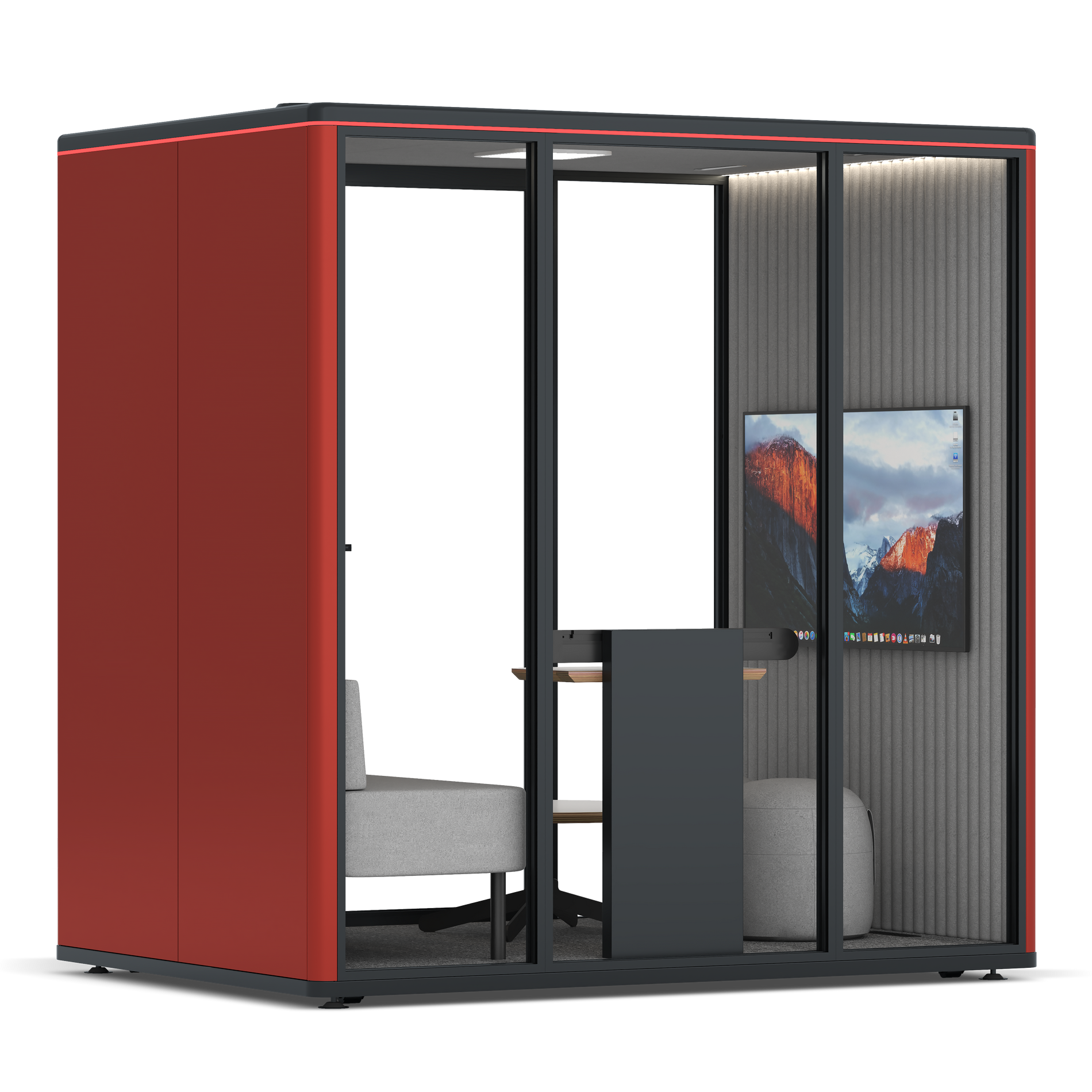 Omni FourLounge / RAL Tomato Red / #6d6c69