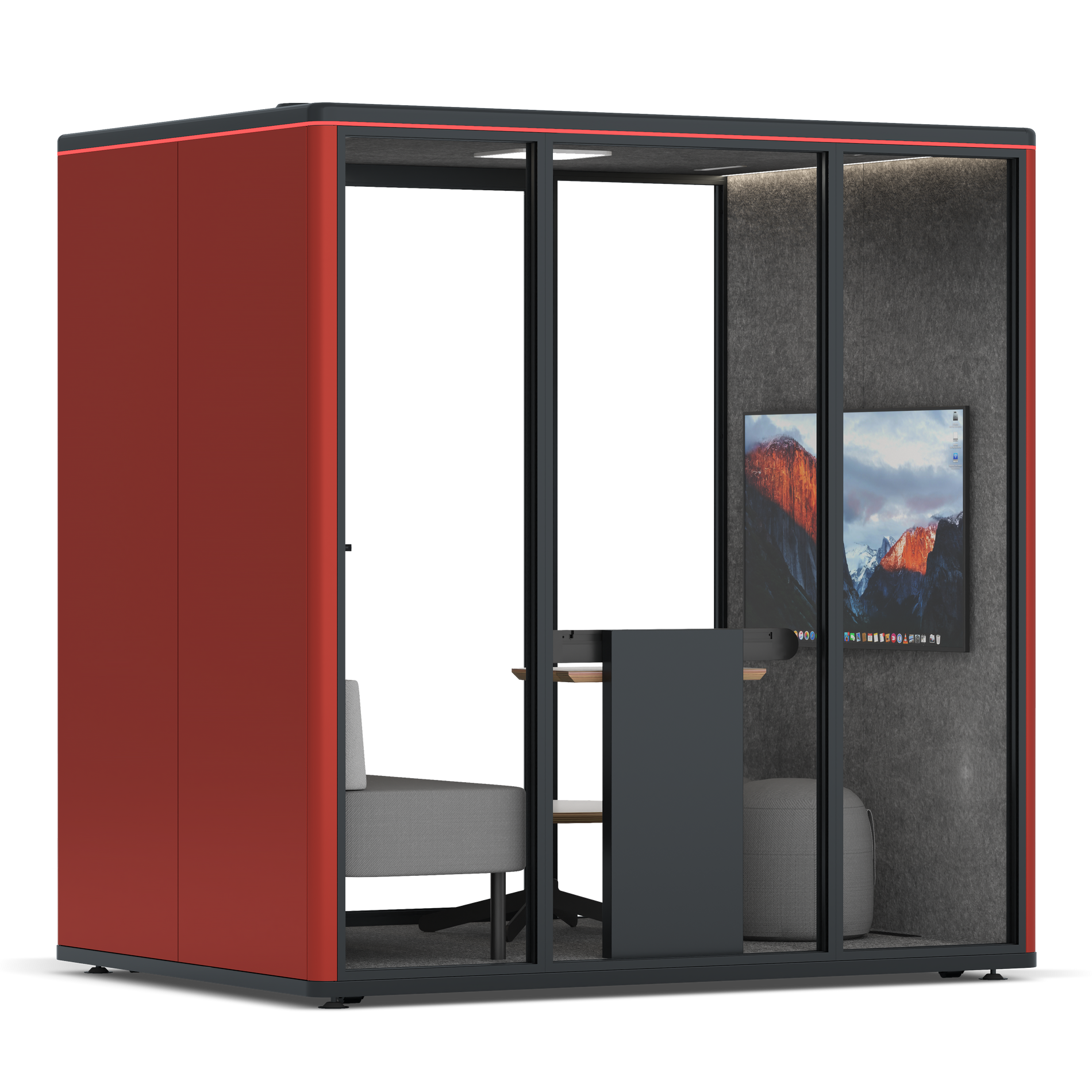 Omni FourLounge / RAL Tomato Red / #615f5d