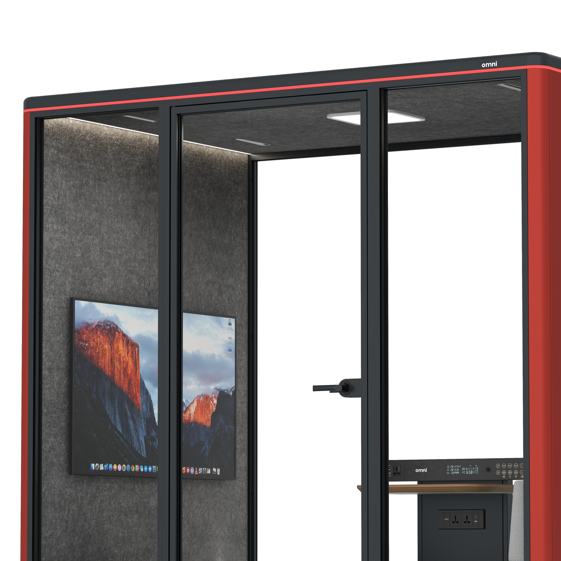 Omni FourLounge / RAL Tomato Red / #615f5d