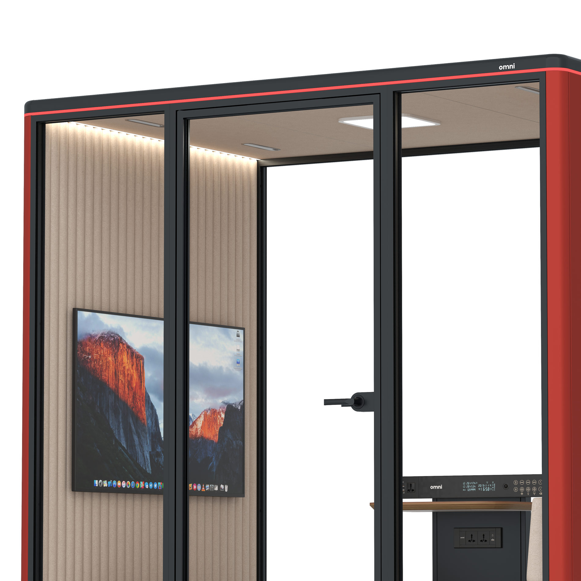 Omni FourLounge / RAL Tomato Red / #a18e7e