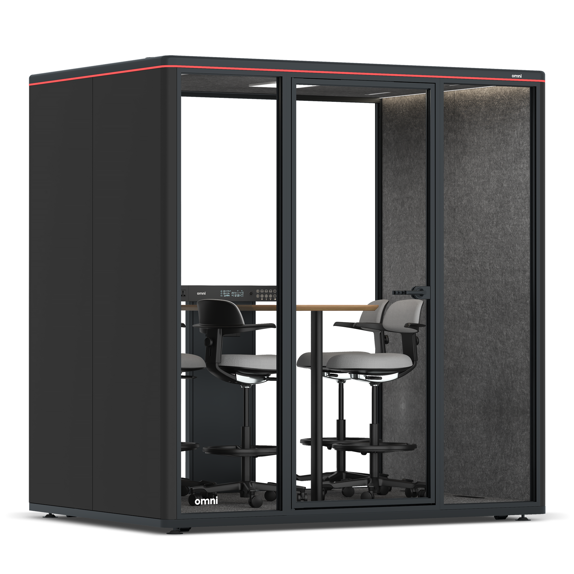 Omni FourCounter Meeting Table / RAL Black / #615f5d