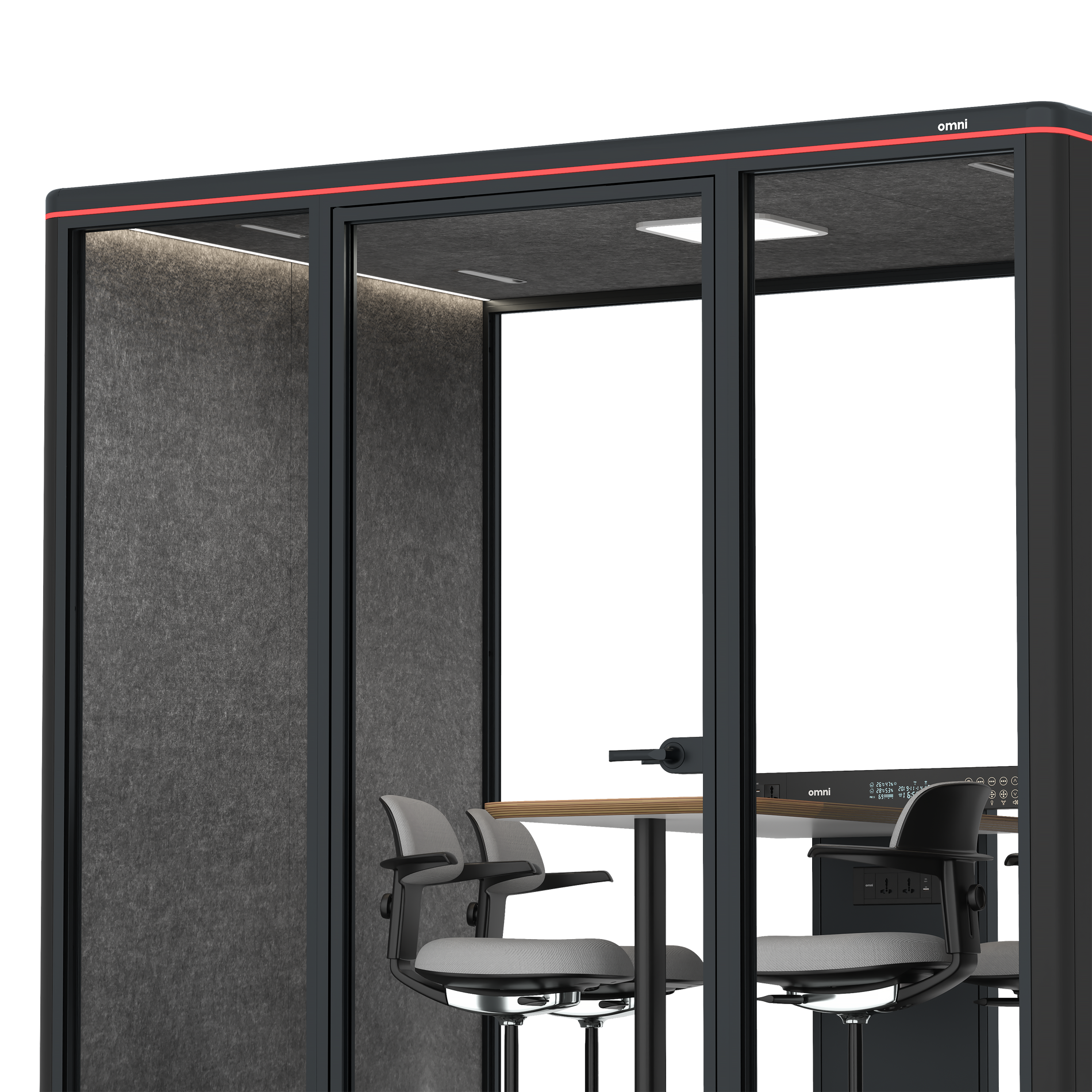 Omni FourCounter Meeting Table / RAL Black / #615f5d