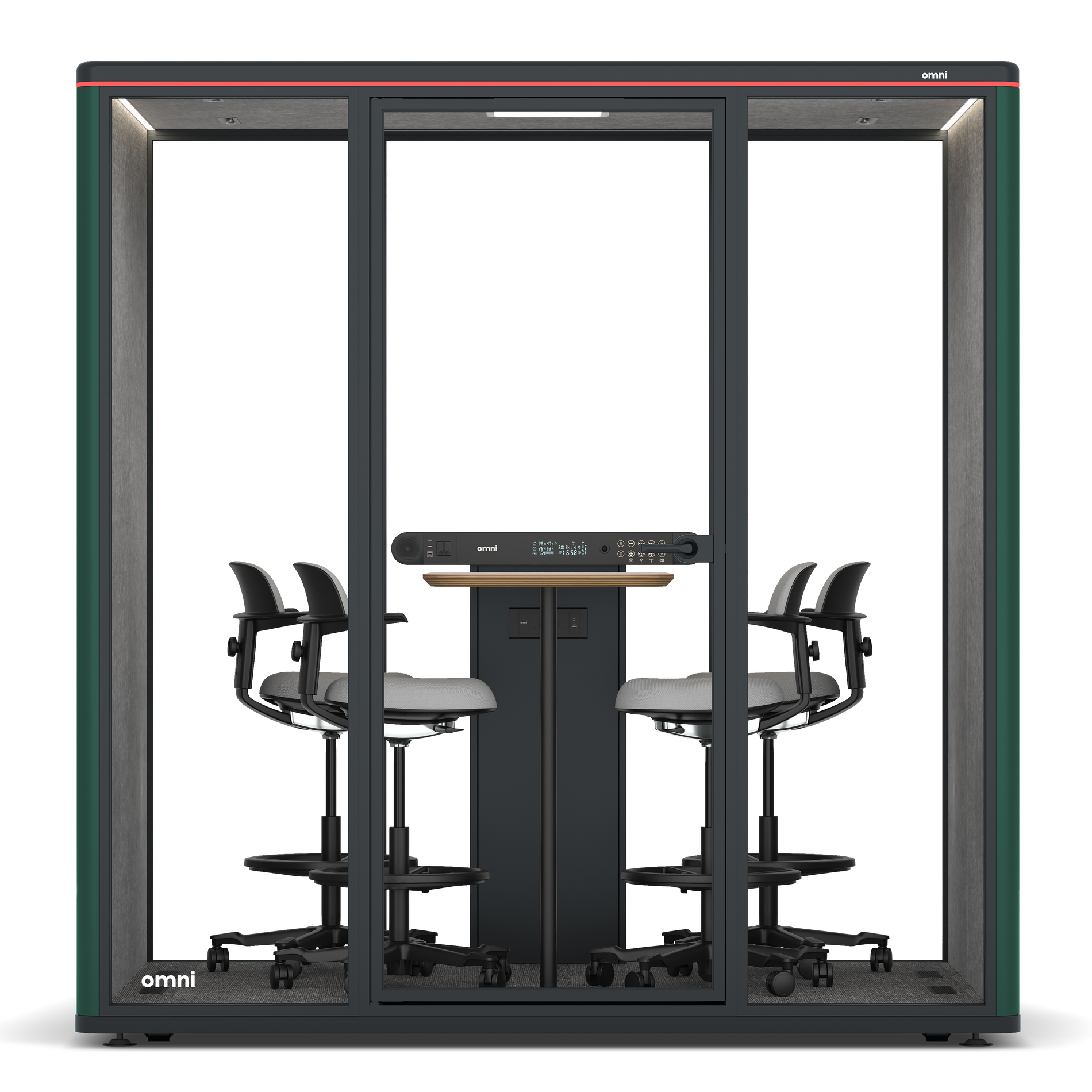 Omni FourCounter Meeting Table / RAL Moss Green / #a49f98