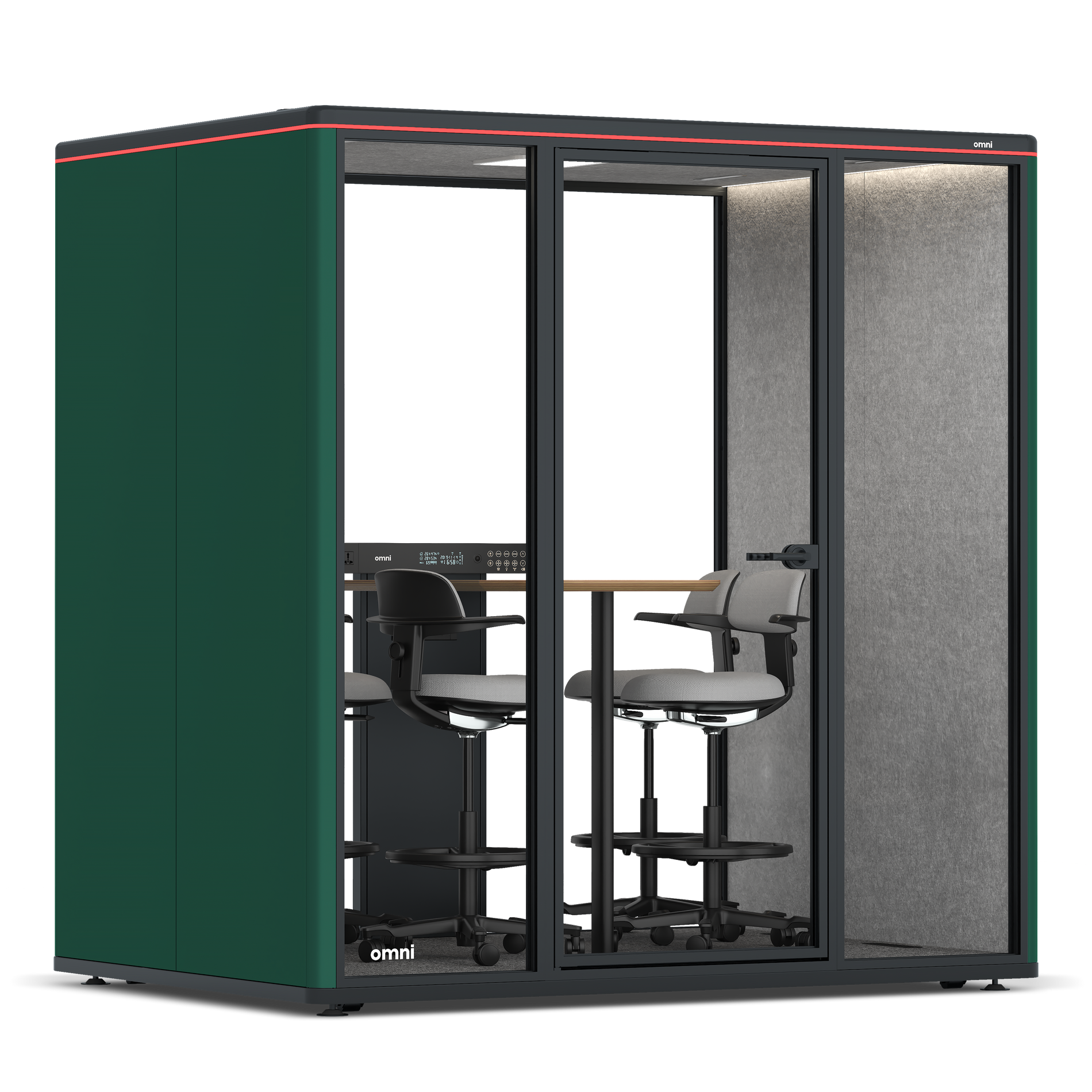 Omni FourCounter Meeting Table / RAL Moss Green / #a49f98