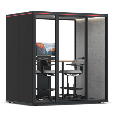 Omni Four - Counter Meeting Table (+ Monitor Stand)
