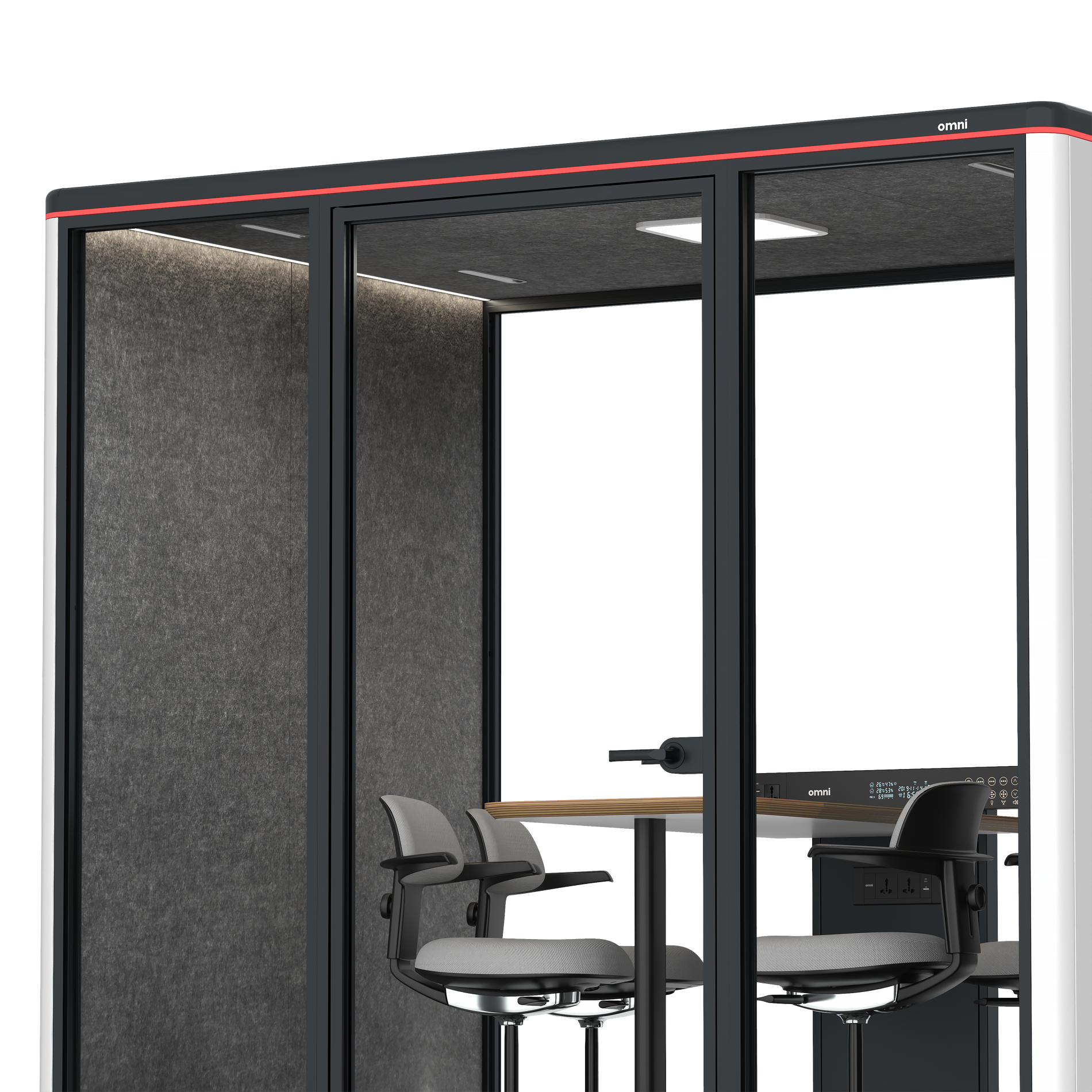 Omni FourCounter Meeting Table / WhiteRAL Pure White / #615f5d
