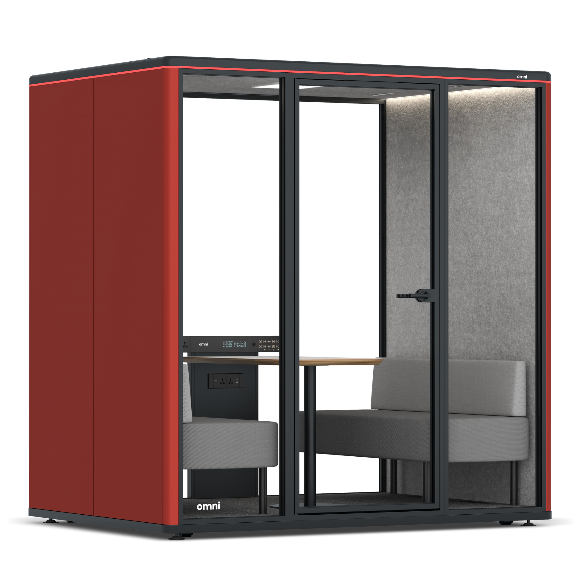 Omni FourSofa / RAL Tomato Red / #a49f98