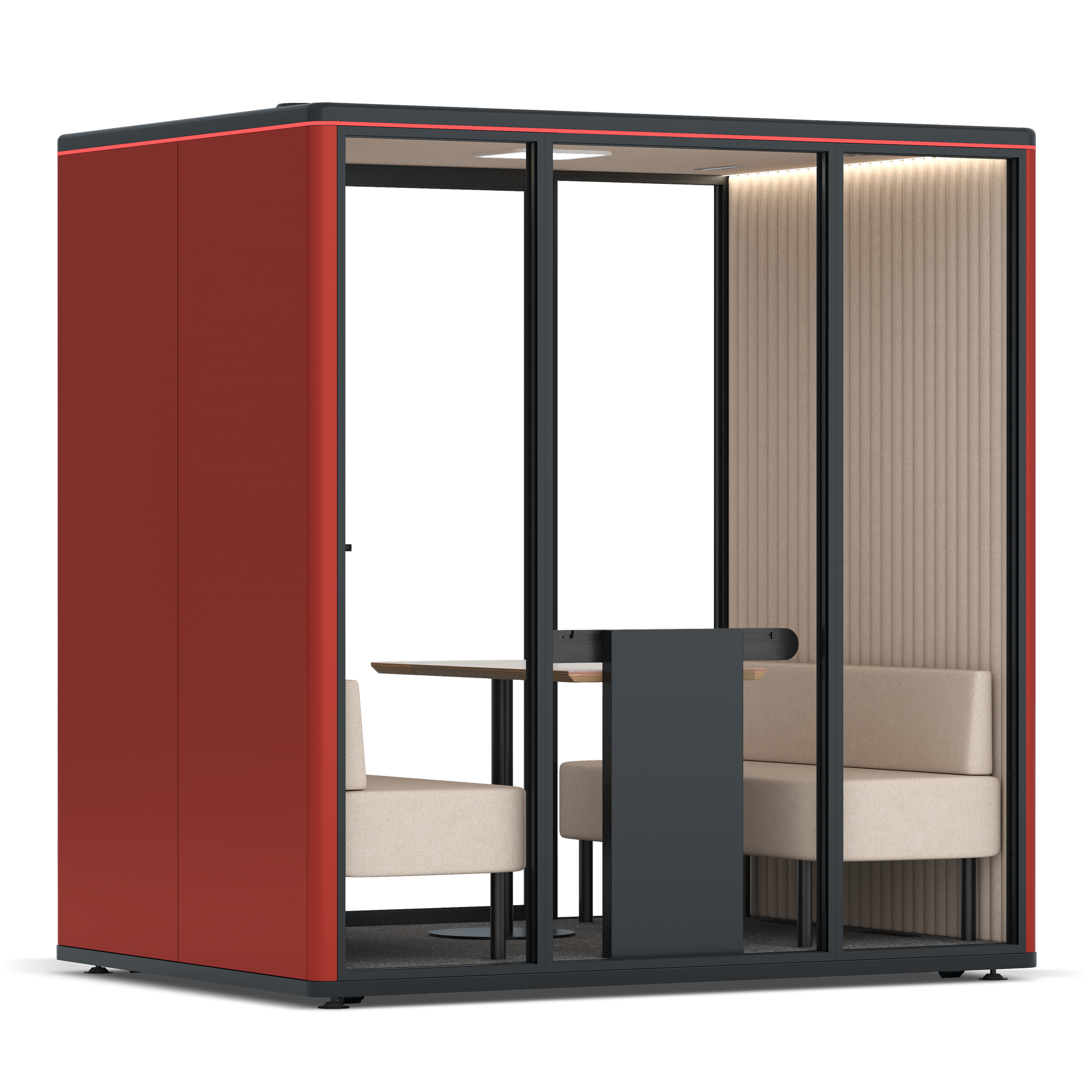 Omni FourSofa / RAL Tomato Red / #a18e7e