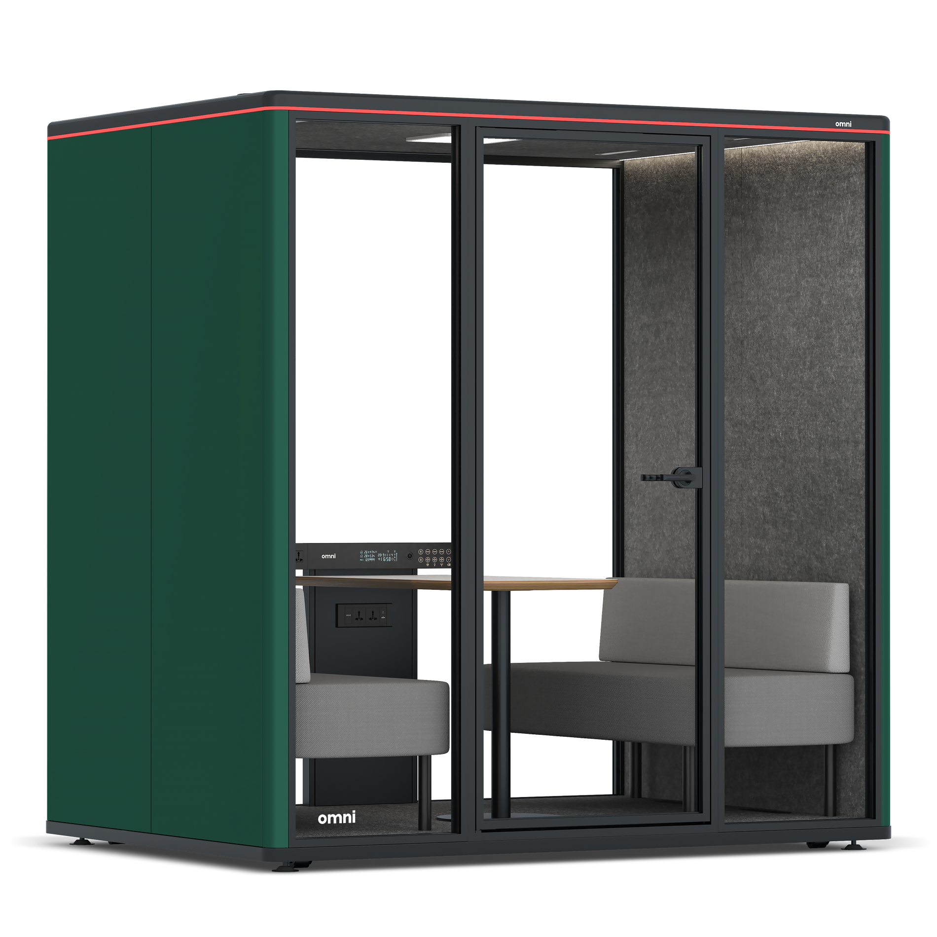 Omni FourSofa / RAL Moss Green / #615f5d