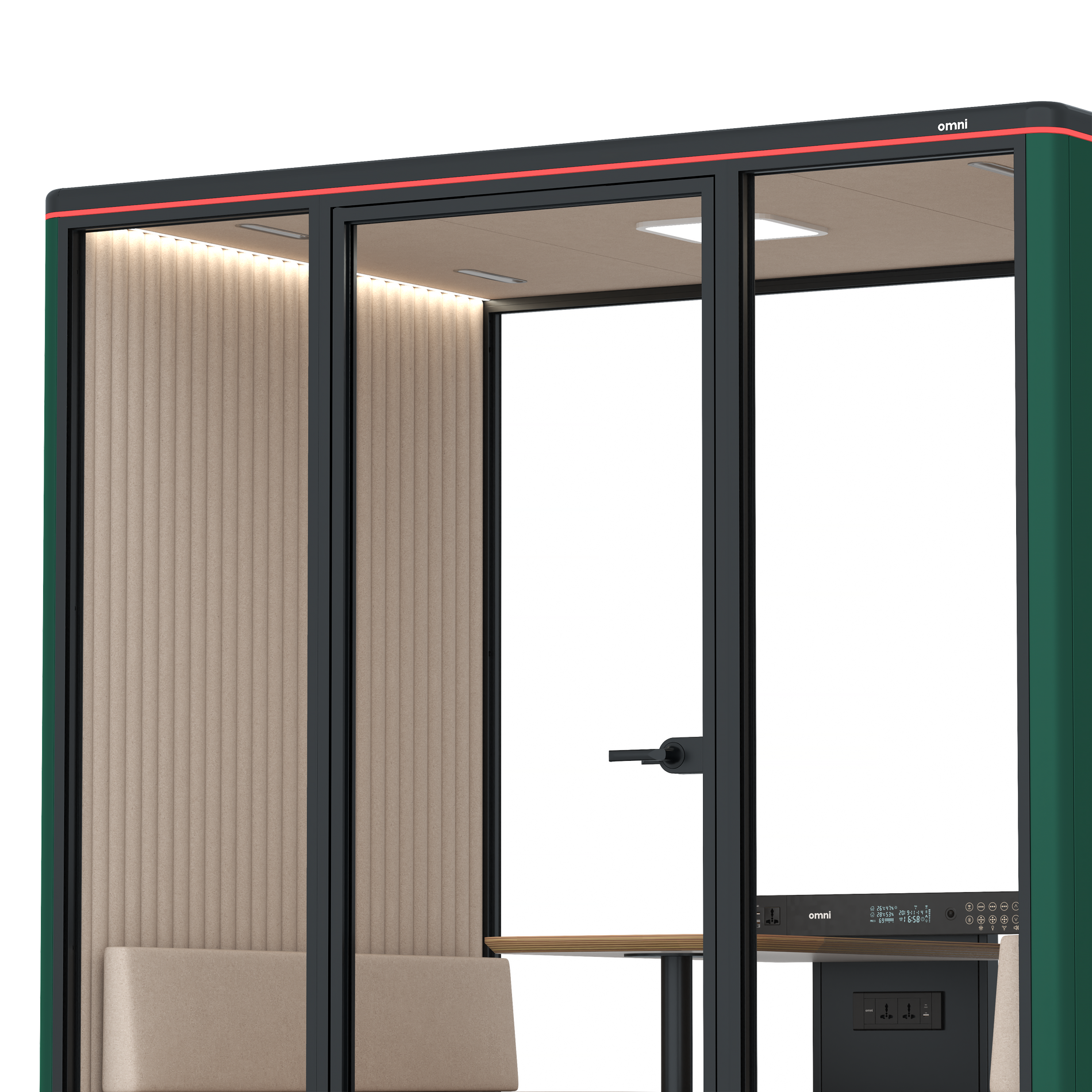 Omni FourSofa / RAL Moss Green / #a18e7e